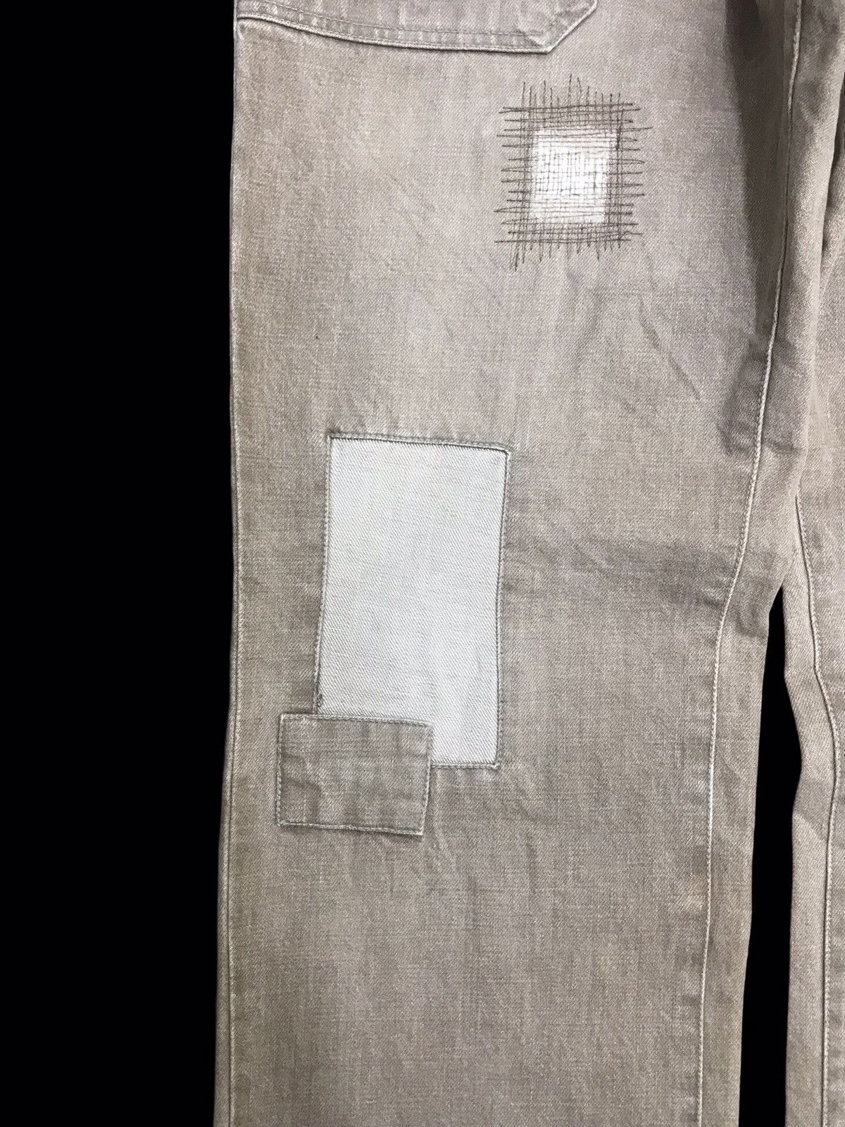 Japanese Brand 💥DENIM ART💥Archival Kelen Patchwork Wide Baker Denim F254 Size US 32 / EU 48 - 6 Thumbnail