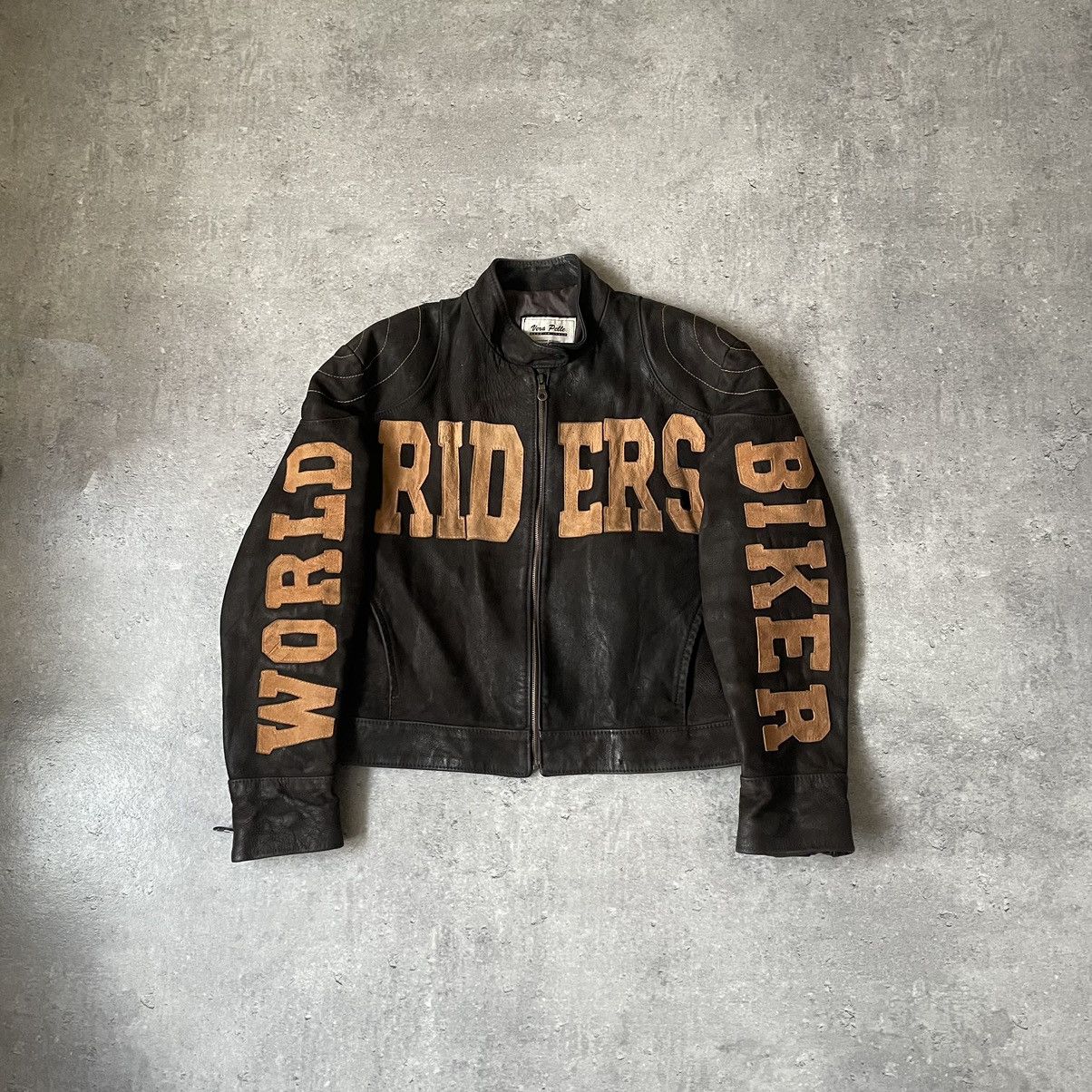 Vintage Vera Pelle Racing Leather Jacket Pelle Pelle