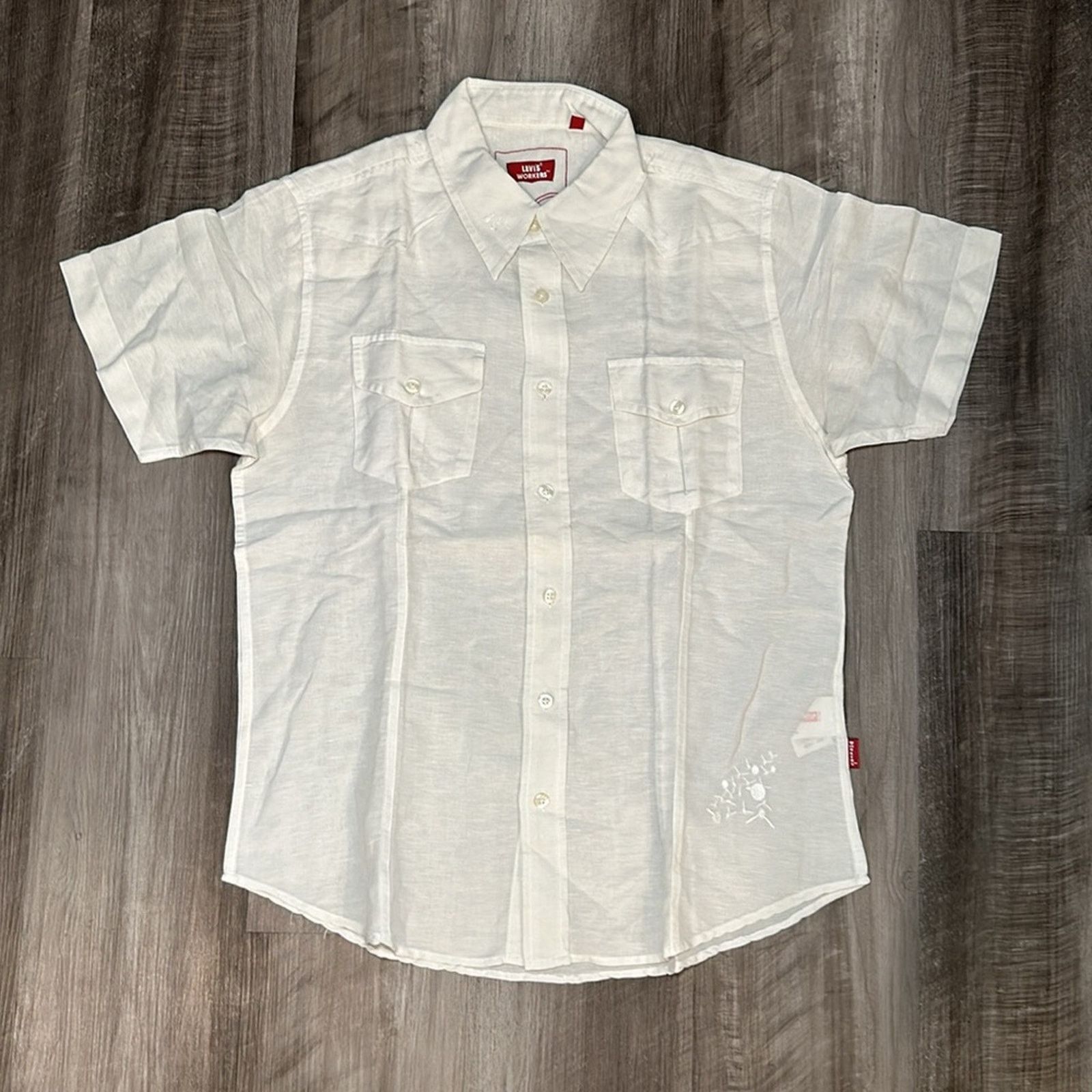 Levi's Levi’s Workers Linen Blend Short Sleeve Button Down - Medium Size US M / EU 48-50 / 2 - 2 Thumbnail