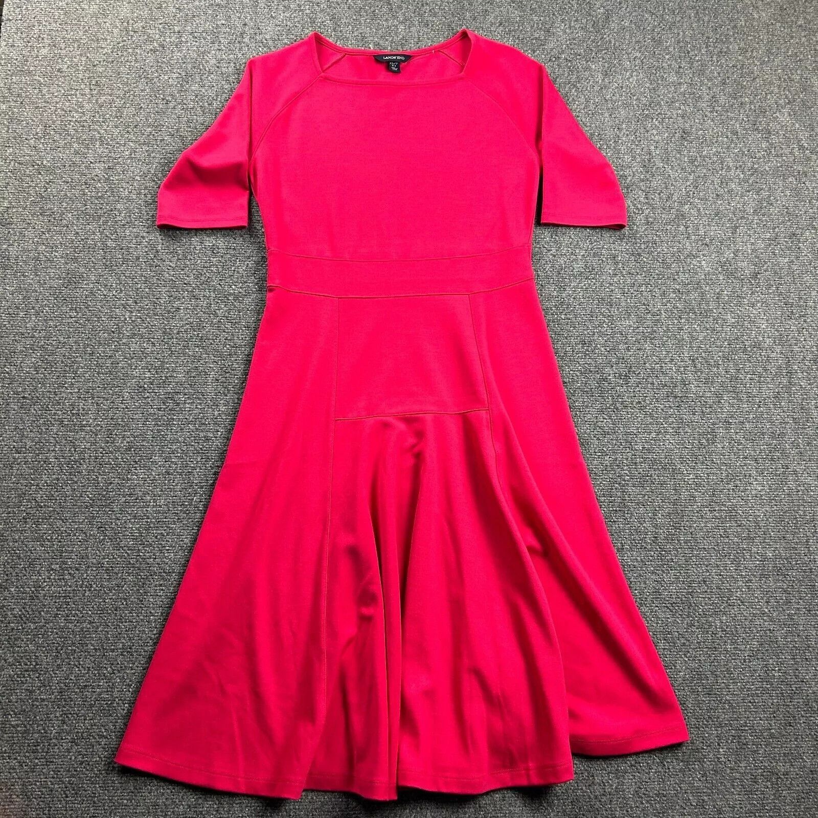 Lands' End Lands' End Dress Womens XS Pink A-Line 2-4 Polyester Blend Size XS / US 0-2 / IT 36-38 - 1 Thumbnail
