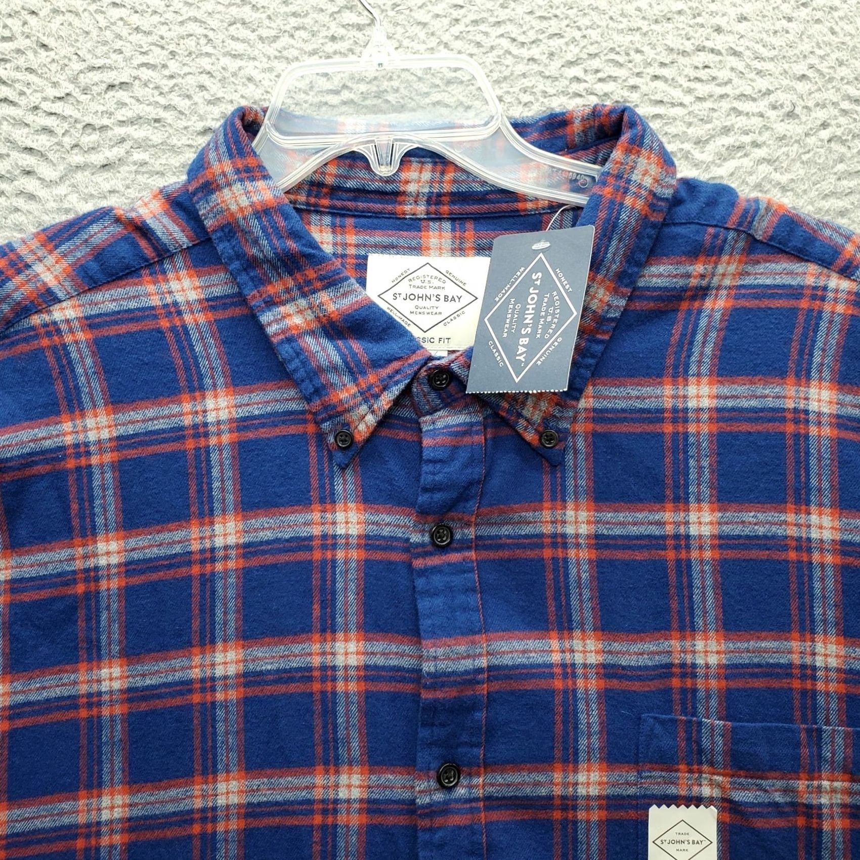 Vintage St. John's Bay Mens Flannel Shirt 4XL Multi Plaid Button-Down Long Sleeve Shirt Size US XXL / EU 58 / 5 - 7 Thumbnail