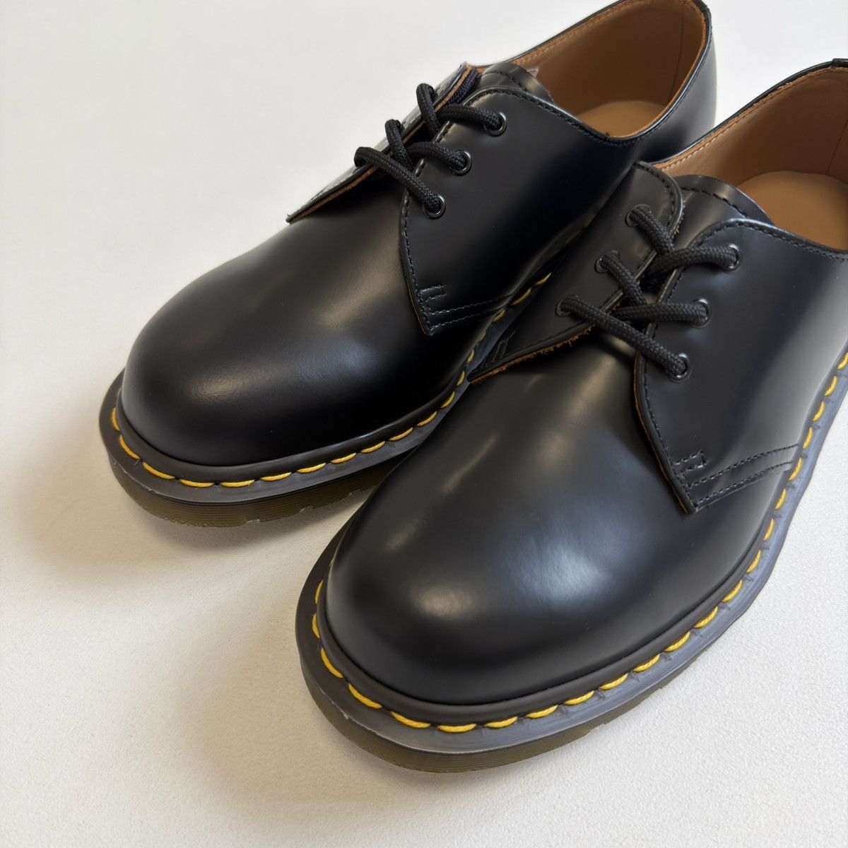 Comme des Garcons × Dr. Martens ‘MIE 1461’ Black Leather Shoes Size US 9 / EU 42 - 3 Thumbnail