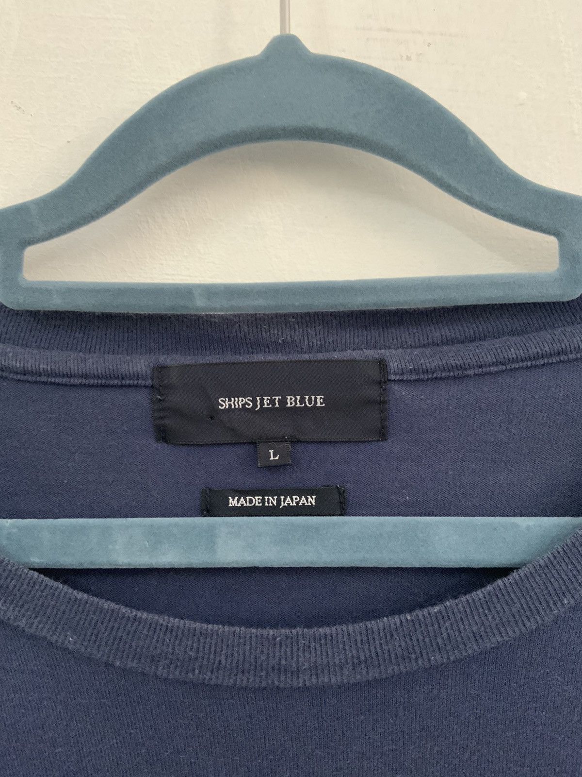 Japanese Brand Vintage Ships Jet Blue Japan Shirt Size US L / EU 52-54 / 3 - 10 Thumbnail