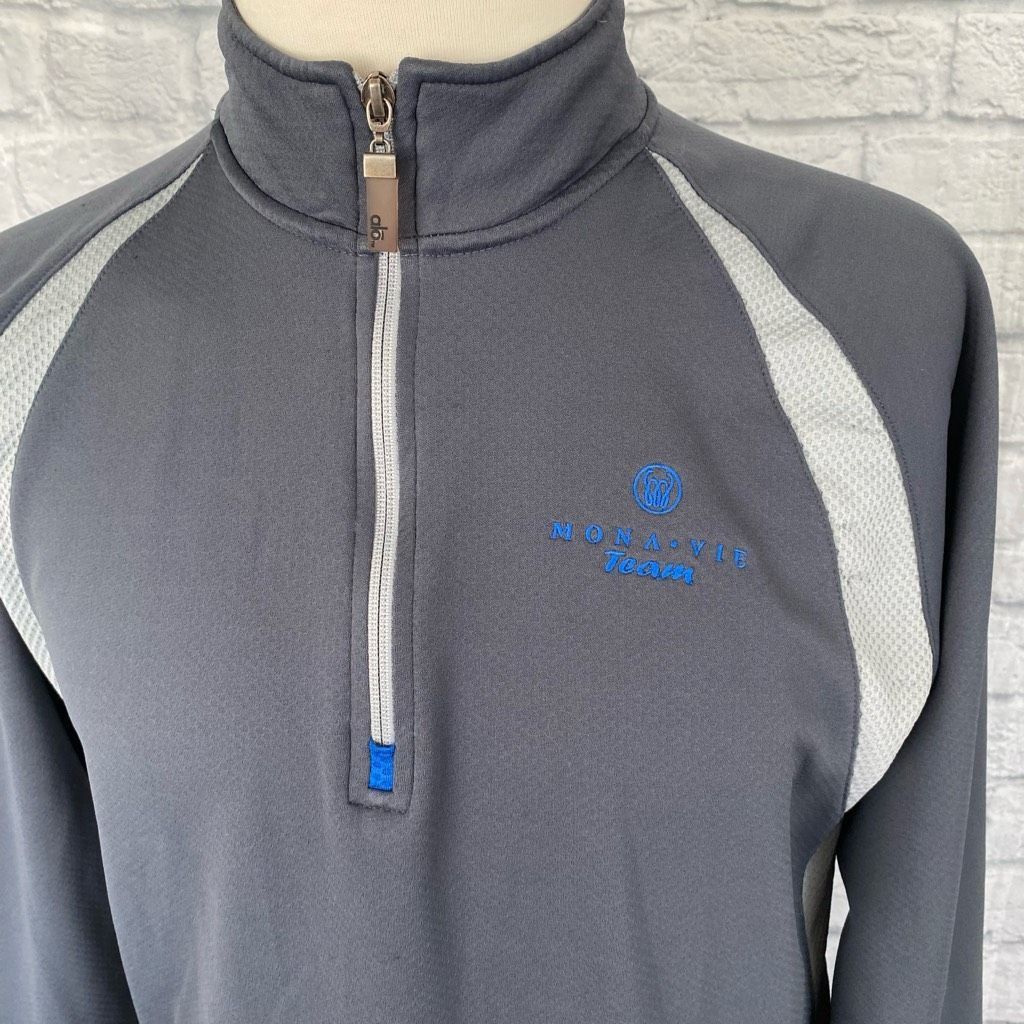 Alo Alo cool fit men XL Longsleeve 1/4 zip mock turtleneck grey Size US XL / EU 56 / 4 - 2 Thumbnail