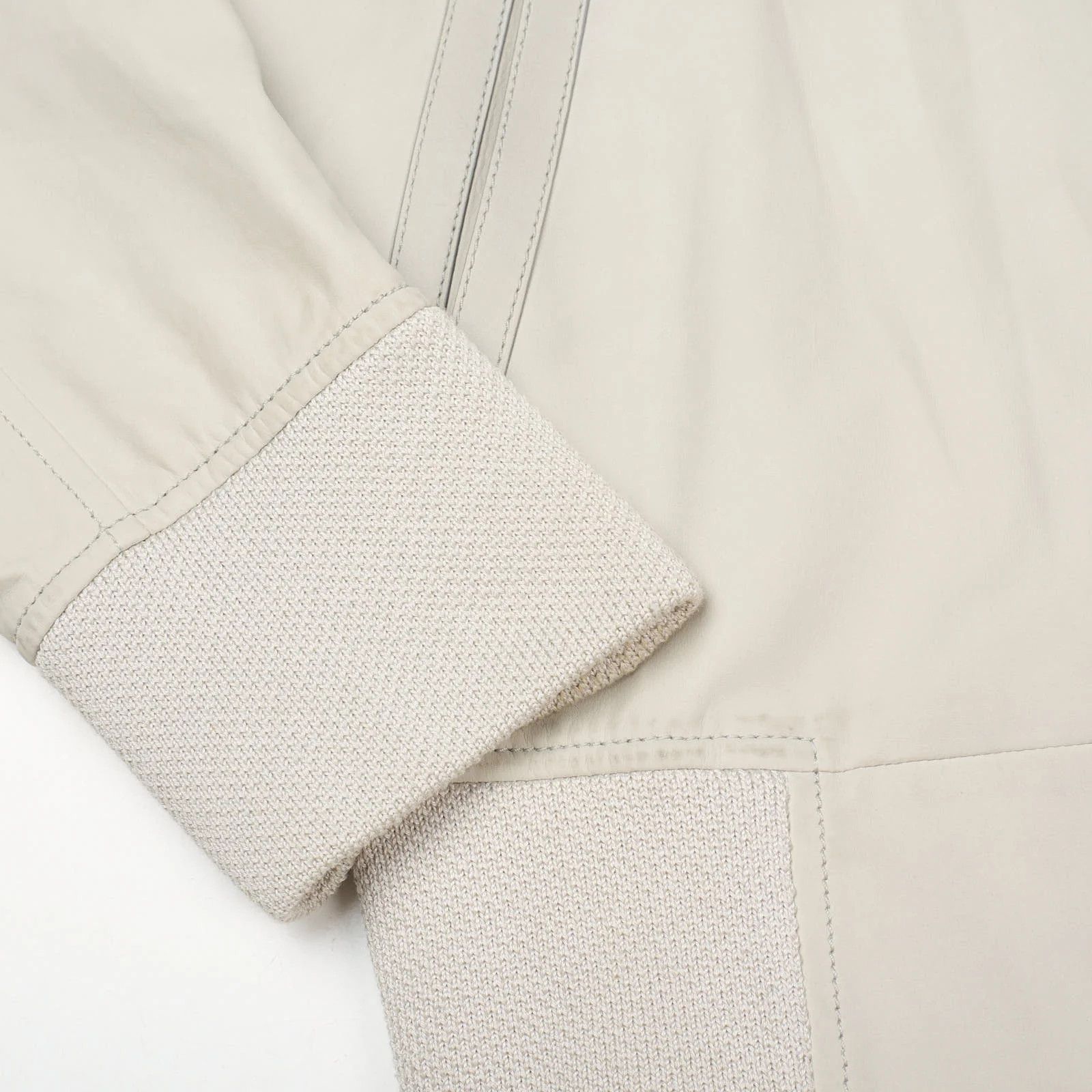 Berluti BERLUTI Paris Cream Calfskin Leather Unlined Bomber Jacket Size US M / EU 48-50 / 2 - 6 Thumbnail