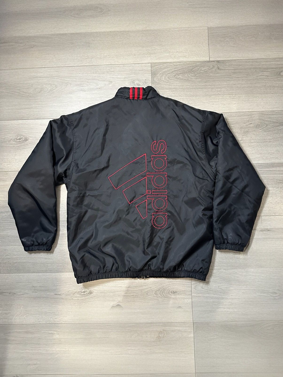 Adidas 90s Tag Adidas Black & Red Cozy Puffer Jacket Streetwear Size US XL / EU 56 / 4 - 1 Thumbnail