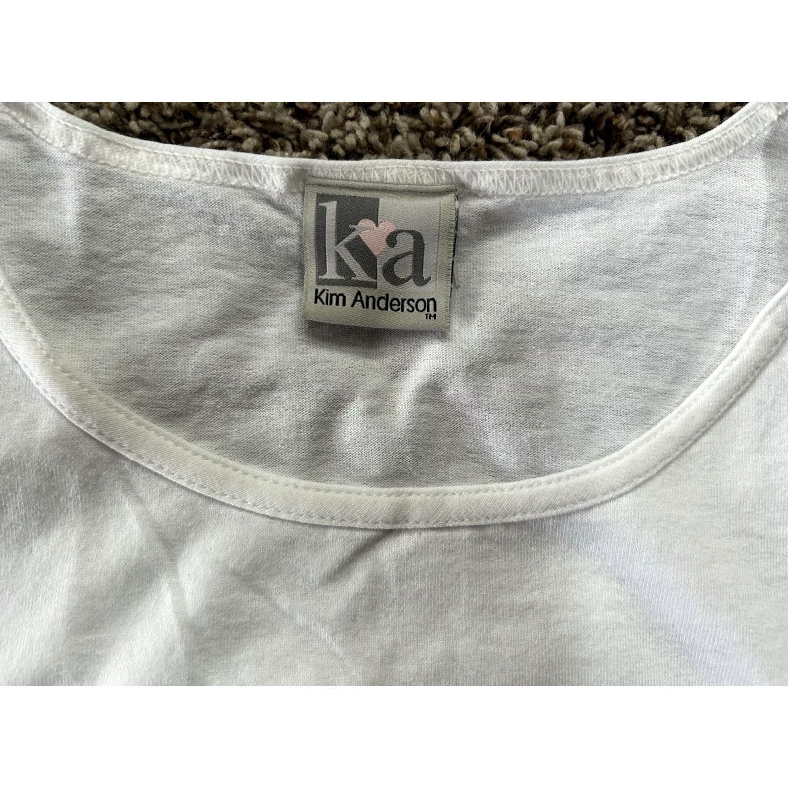 JW Anderson VINTAGE Kim Anderson T-Shirt White Love On Bended Knee Women L Short Sleeve NWT Size L / US 10 / IT 46 - 6 Thumbnail
