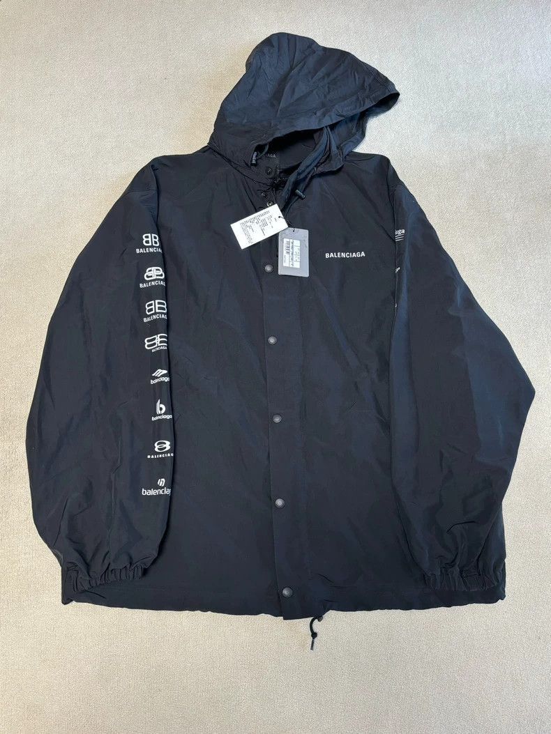 Balenciaga Balenciaga Balenciaga Archive Logo Print Hooded Jacket-250 Size US S / EU 44-46 / 1 - 1 Thumbnail