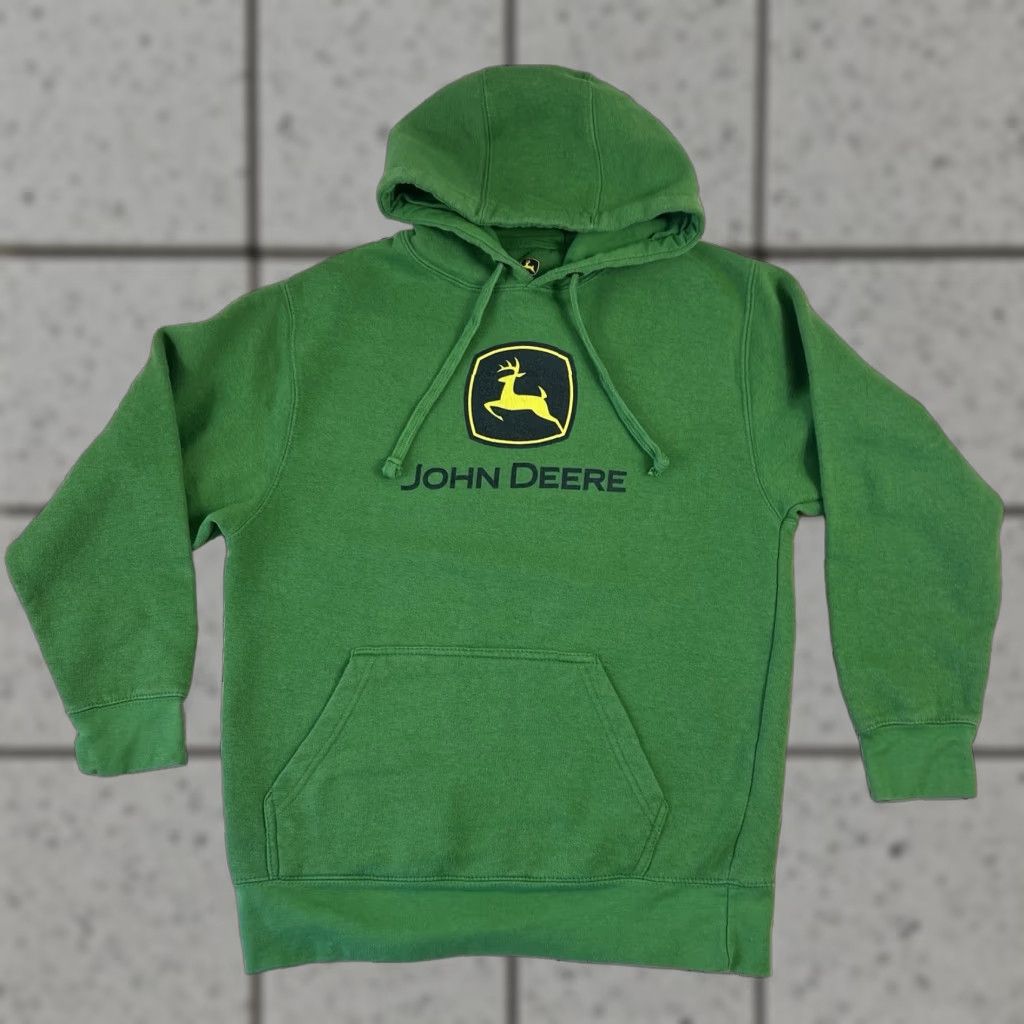 John Deere John Deere Green Hoodie Sweatshirt Medium Men Size Green Pullover Tractors Sweatshirt Size US M / EU 48-50 / 2 - 1 Thumbnail
