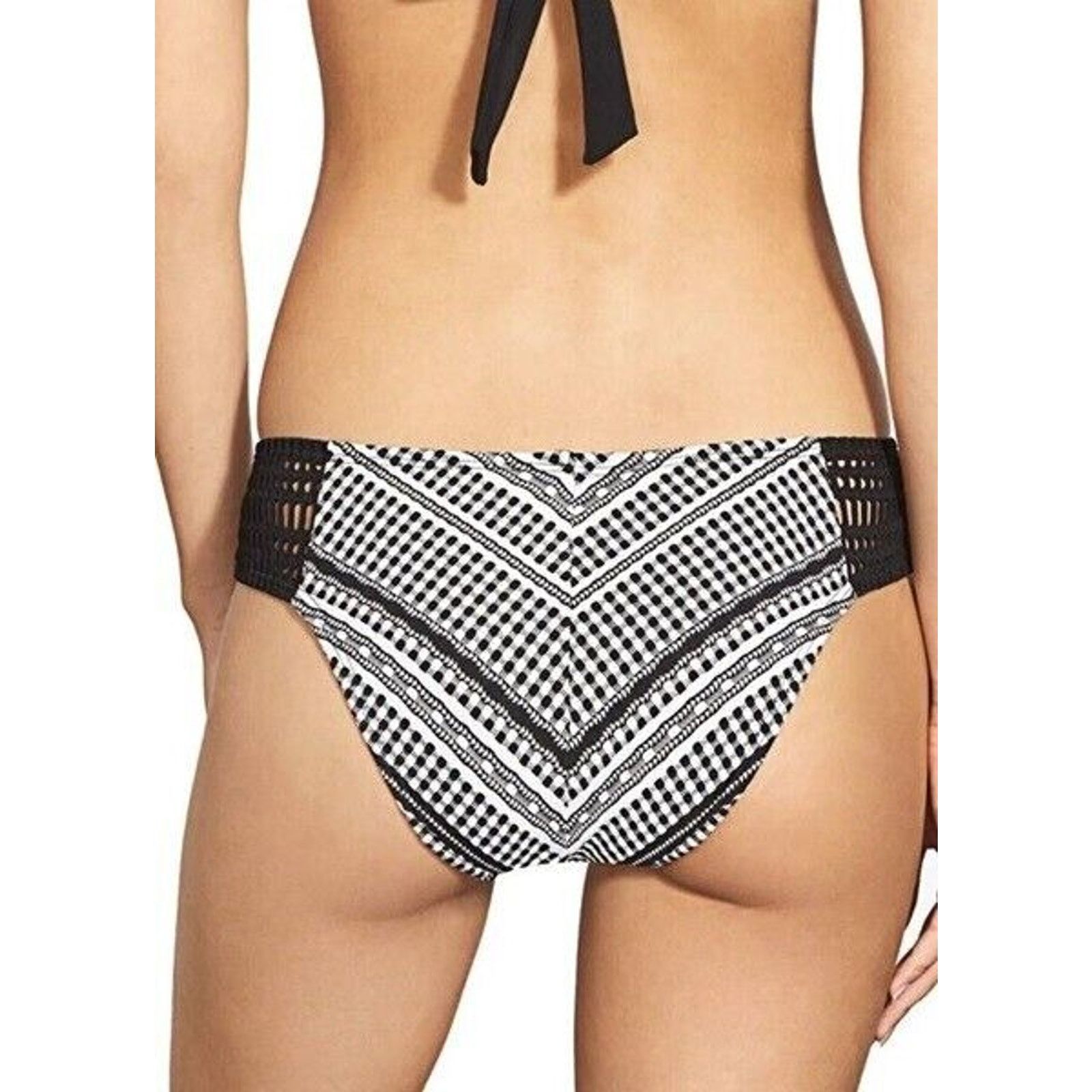 Other NWT ROBIN PICCONE Avery Gingham Crochet Bikini Bottom XS Size XS / US 0-2 / IT 36-38 - 8 Thumbnail