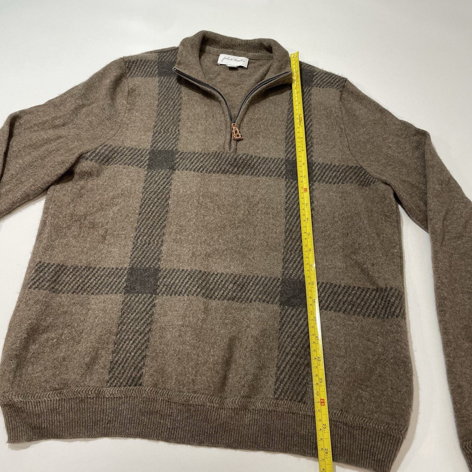 Nordstrom John W Nordstrom Sweater Men’s Pullover Cashmere Plaid 1/4 M Size US M / EU 48-50 / 2 - 4 Thumbnail