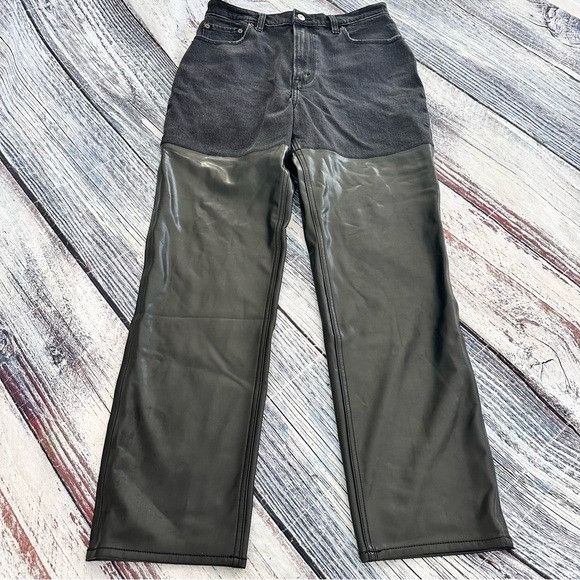Abercrombie & Fitch Abercrombie & Fitch The '90s Straight Ultra High Rise Black Size 29" - 2 Thumbnail