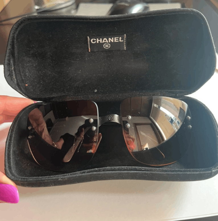 Chanel CHANEL Sunglasses Rimless Rhinestone 4017 Shields Size ONE SIZE - 6 Thumbnail