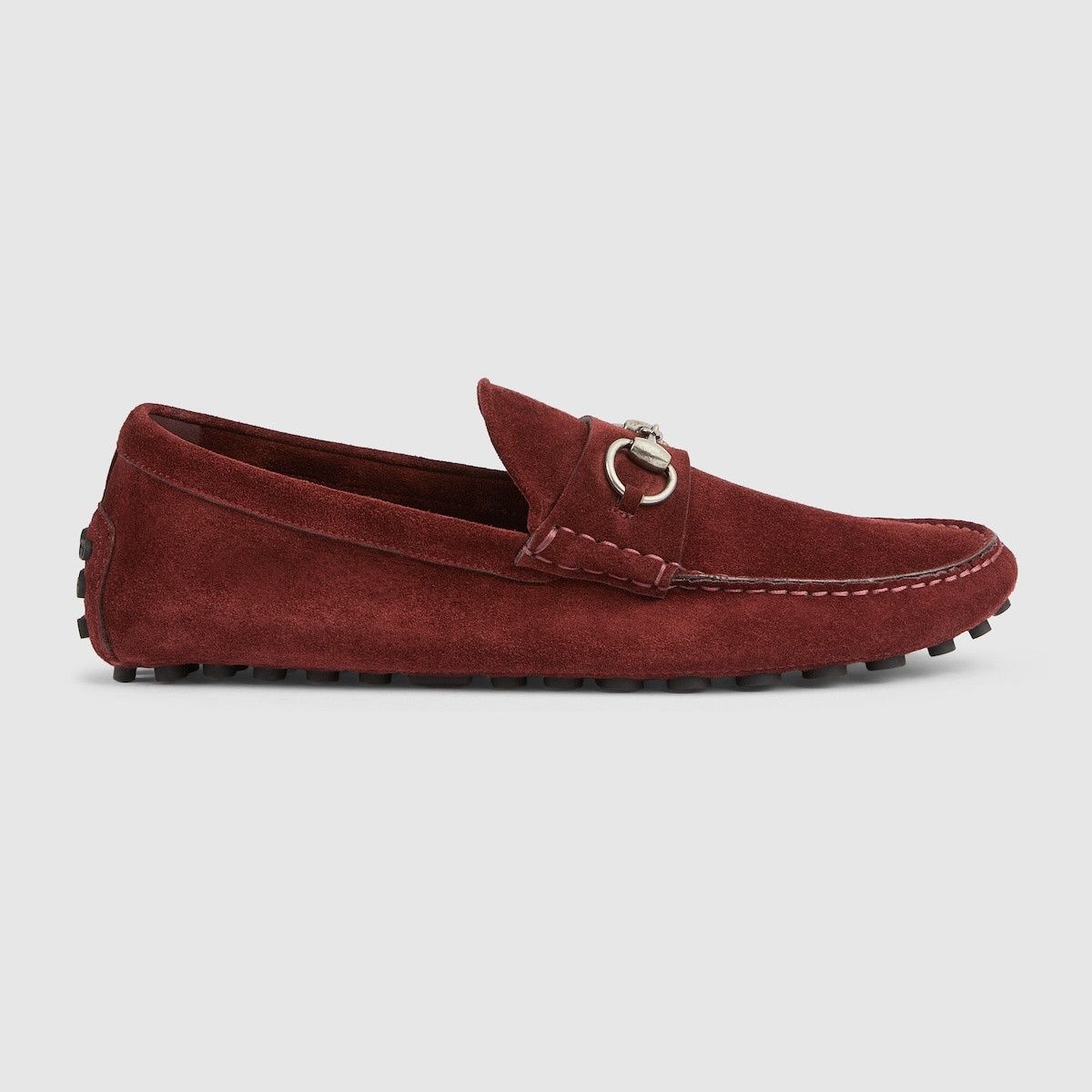 Gucci o1mt1gz0925 Men's Driver Shoes With Horsebit in Burgundy Size US 11 / EU 44 - 1 Thumbnail
