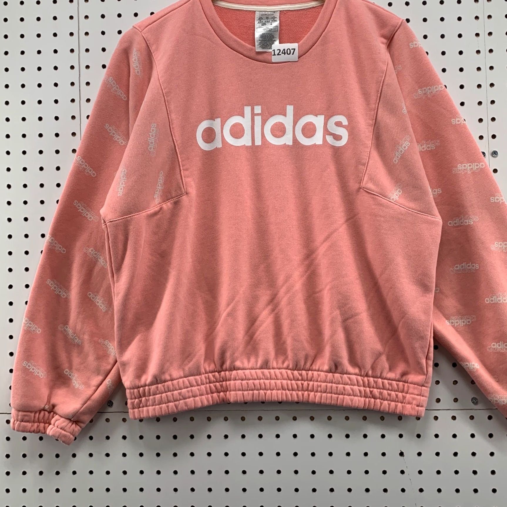 Adidas Adidas Sweater Womens Extra Small Oversized Pink Sweatshirt Graphic Long Sleeve Size XS / US 0-2 / IT 36-38 - 5 Thumbnail