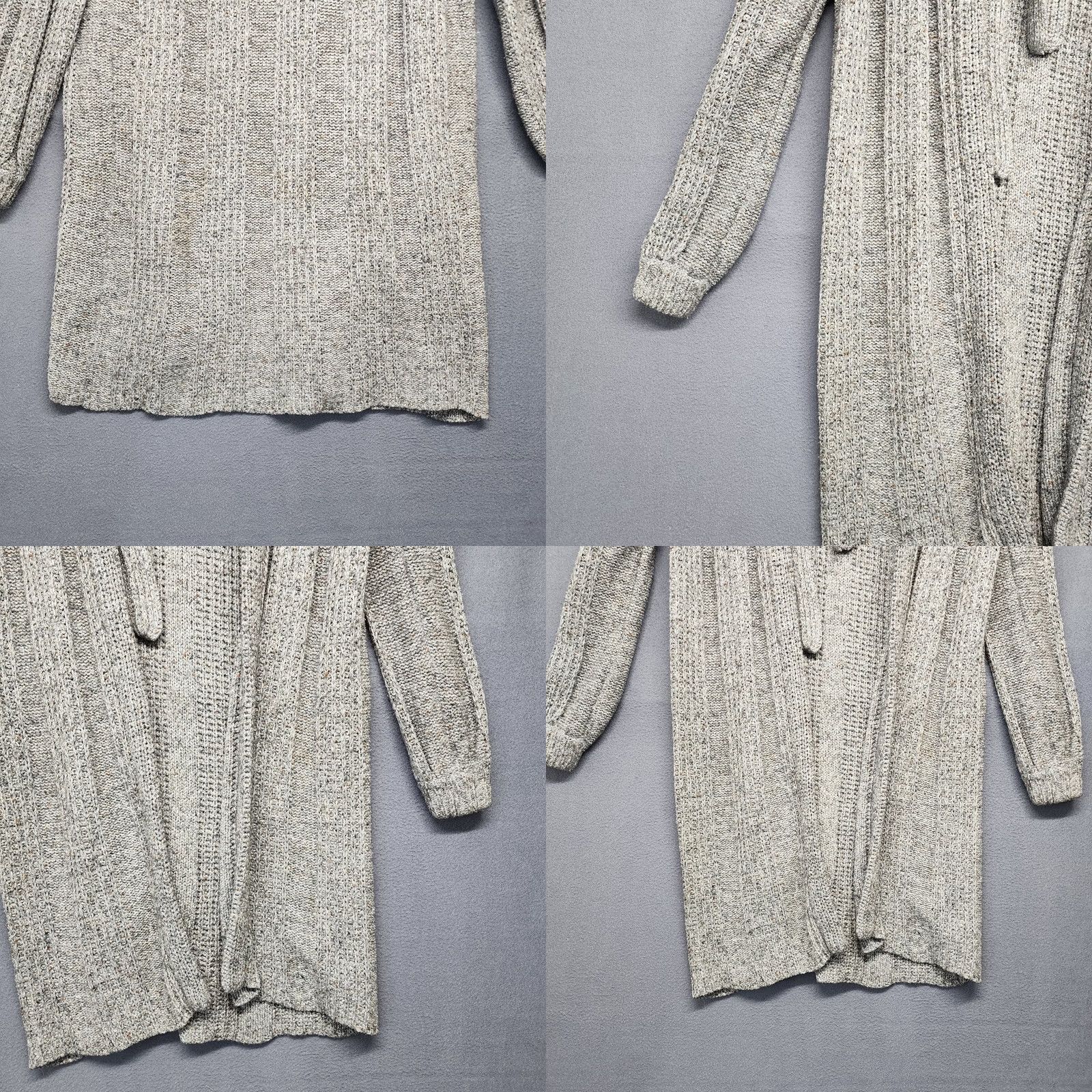 Vintage VINTAGE Impressions Sweater Cardigan Womens M Grey Silk Wool Long Duster Hong Kong Size M / US 6-8 / IT 42-44 - 9 Thumbnail