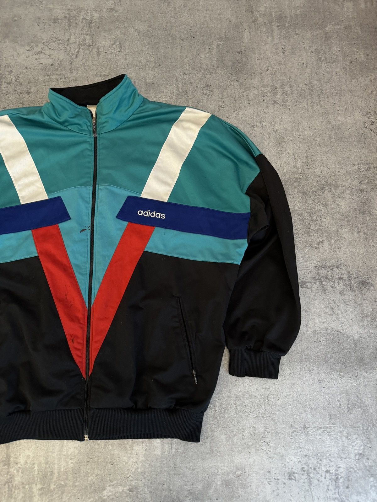 Adidas × Vintage Adidas 90s vintage tracksuit zip logo boxy rap skate y2k Size US L / EU 52-54 / 3 - 2 Thumbnail