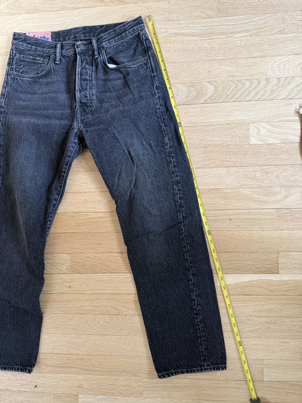 Acne Studios Acne 1996 Black Denim, 30x30 Straight Fit Jeans Size US 30 / EU 46 - 8 Thumbnail