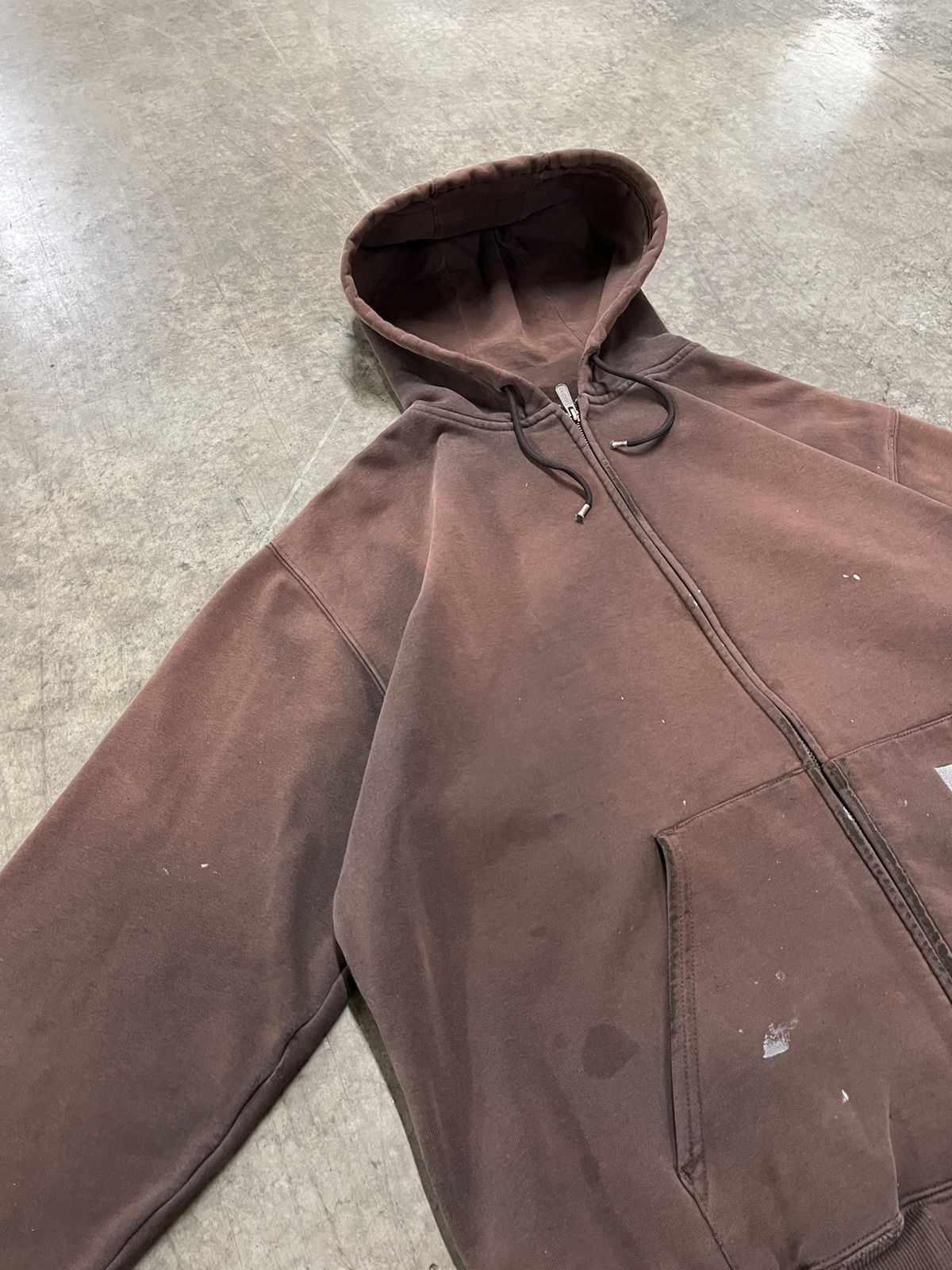 Carhartt × Vintage Carhartt mocha brown earth tone sun faded distressed zip up Size US XL / EU 56 / 4 - 5 Thumbnail