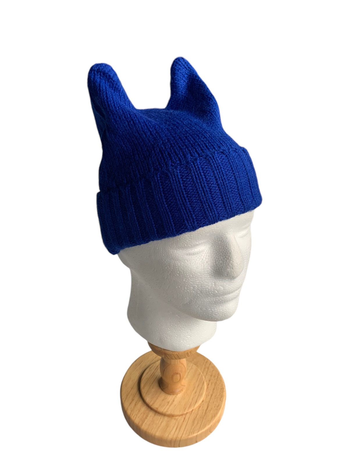 Japanese Brand × Kapital × Vintage Devil Horn Blue Japanese Rare Knit Beanie hats☠️ Size ONE SIZE - 4 Thumbnail