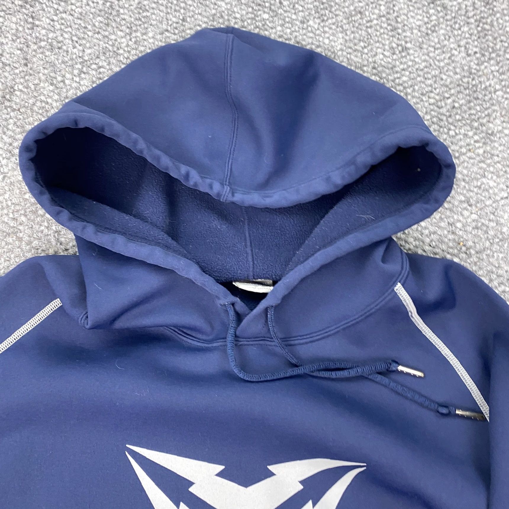 Nike Nike NikeFIT Therma Hoodie Mens 2XL Navy Blue Pullover Sweatshirt Logo Graphic Print Pockets Hooded Fleece Polyester Size US XXL / EU 58 / 5 - 7 Thumbnail