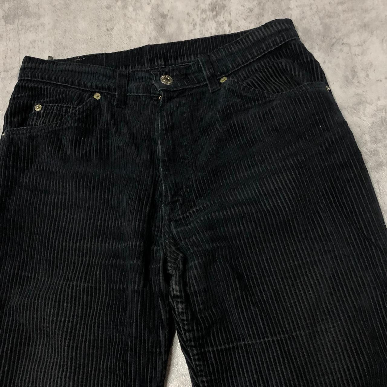 Other L? Black corduroy straight leg pants #punkrock #grungevibes Size US 34 / EU 50 - 2 Thumbnail