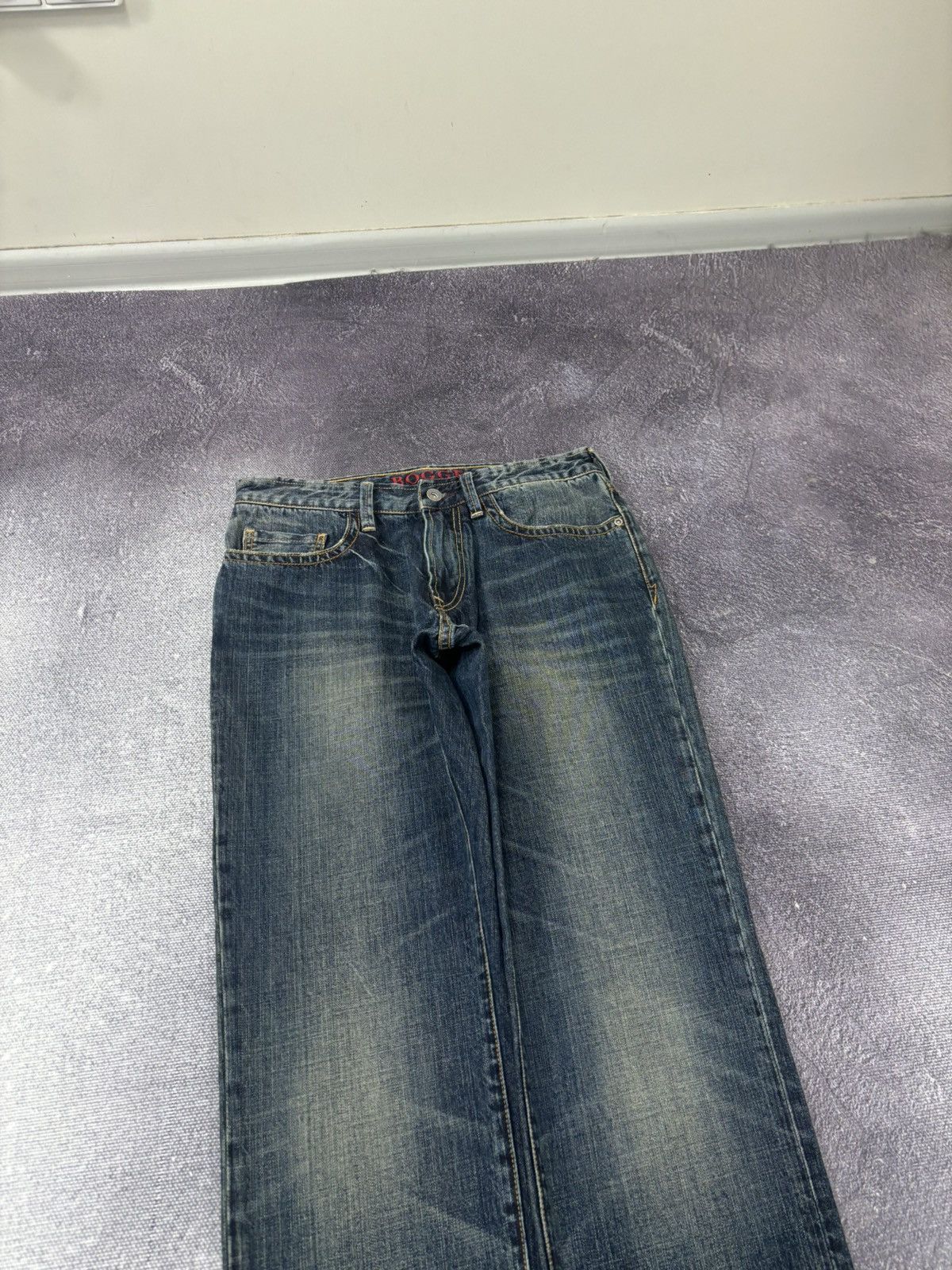 Boggi Boggi Milano BM39 Men’s Straight Fit Italian Denim Jeans Size US 31 - 4 Thumbnail