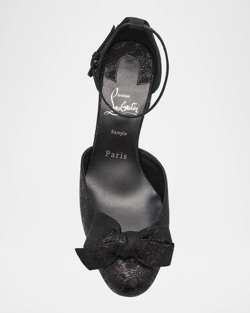 Christian Louboutin os11x0126 Jane Bow Pumps in Black Size US 7 / IT 37 - 6 Thumbnail