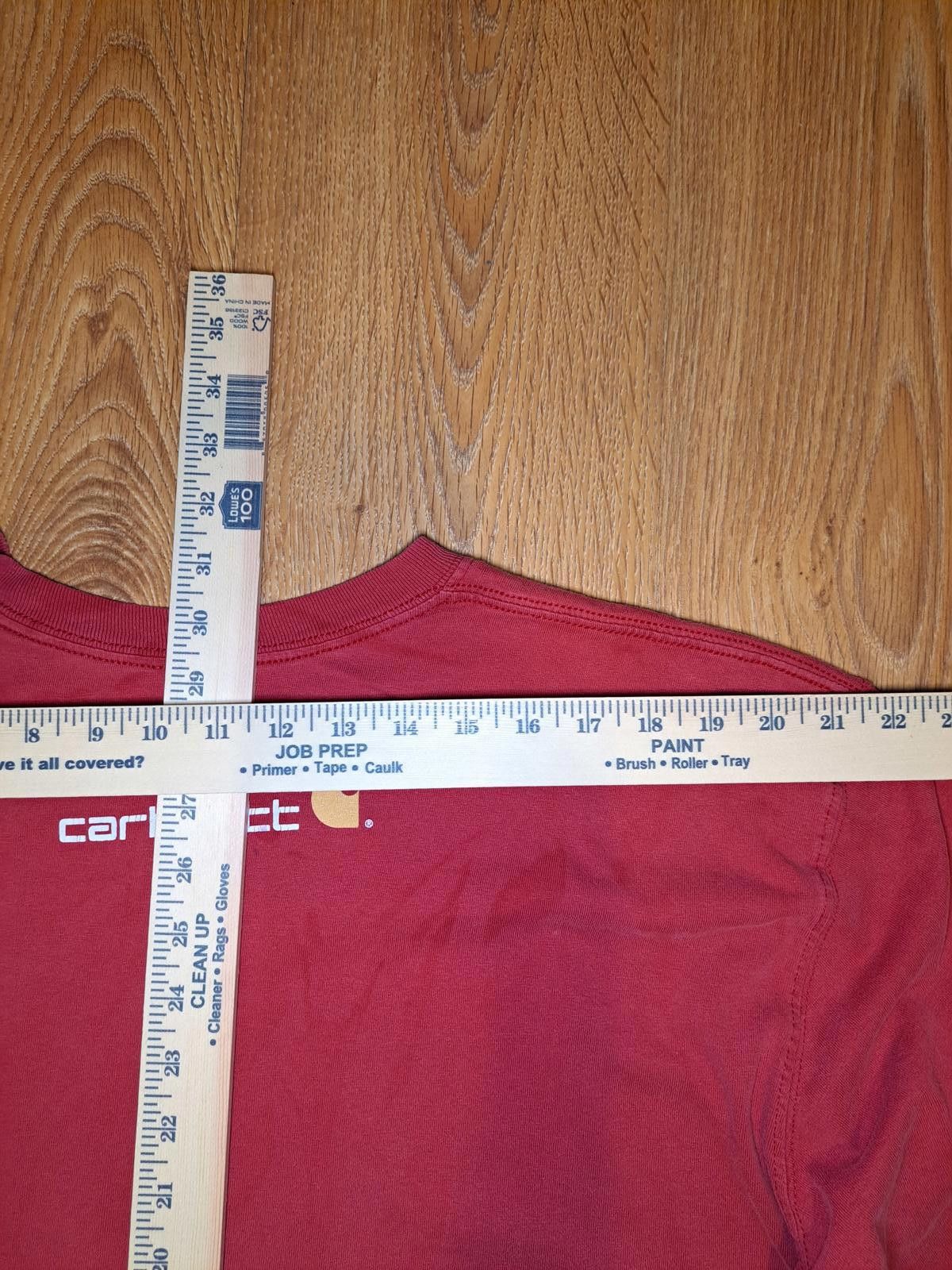 Carhartt Carhartt Logo Long Sleeve Shirt Mens Red XL Cotton Size US XL / EU 56 / 4 - 8 Thumbnail