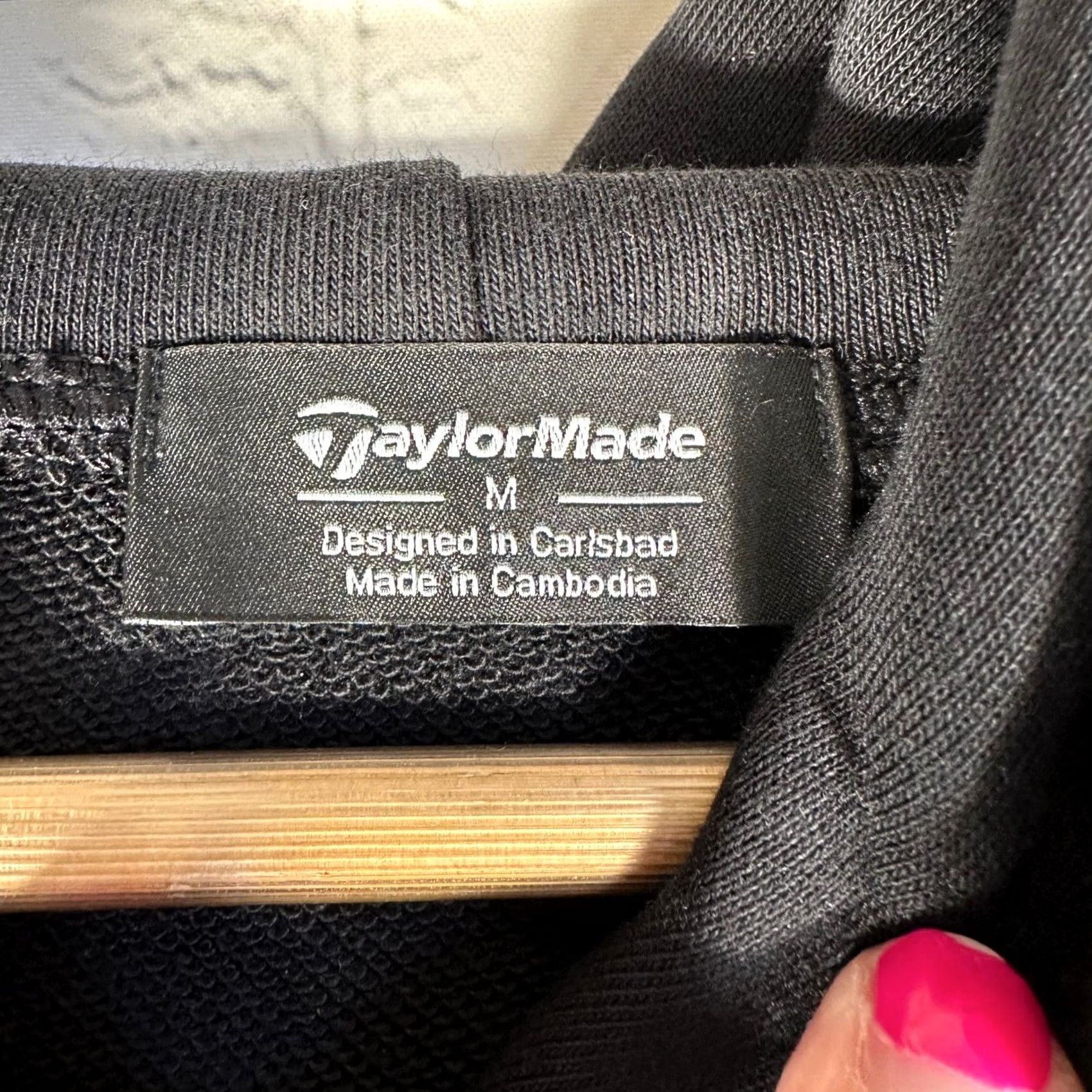TaylorMade TaylorMade Mens Golf Hoodie Black Sleeve Logo Pullover Sweatshirt Medium Size US M / EU 48-50 / 2 - 4 Thumbnail