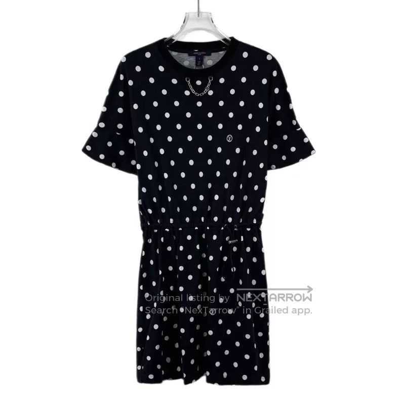 Louis Vuitton Louis Vuitton 22 black polka-dot cotton crew-neck short-sl Size S / US 4 / IT 40 - 1 Thumbnail