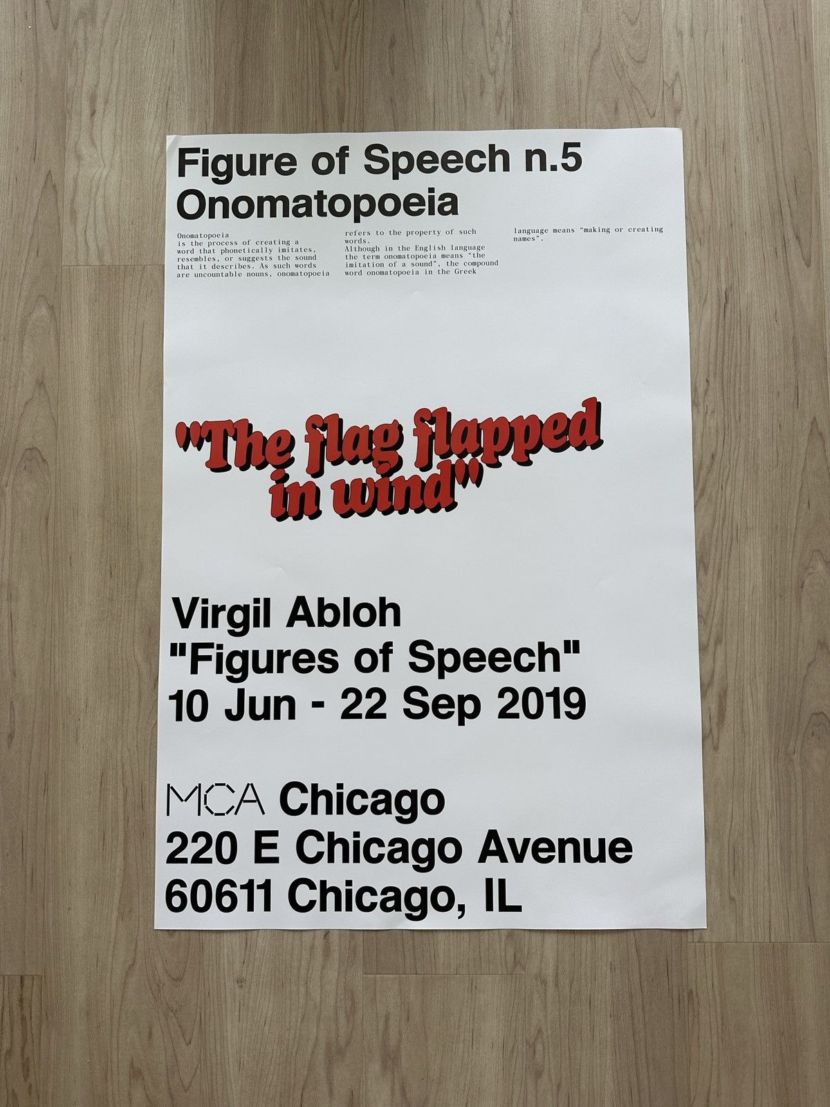 Virgil Abloh “Advertise saving Here” Figures Of Speech Poster