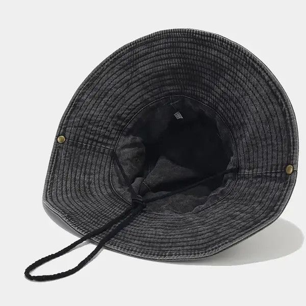 VIBE Outdoor Retro Bucket Sun Cap Hat Panama y2k Size ONE SIZE - 2 Thumbnail
