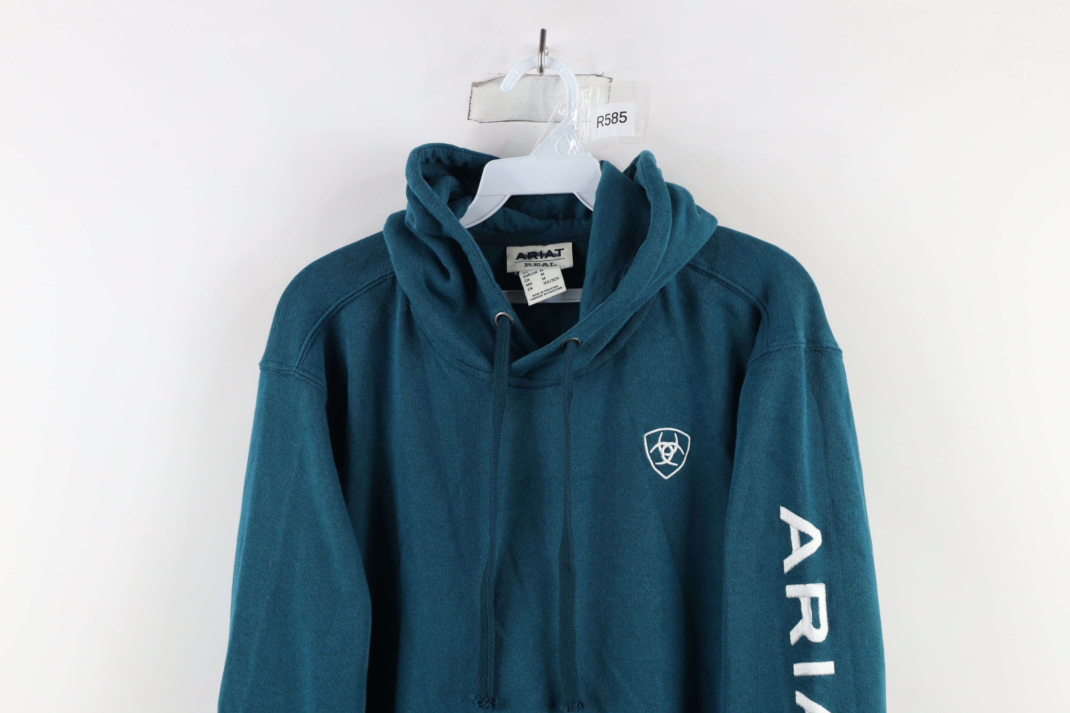 Ariat × Vintage Ariat REAL Classic Logo Spell Out Hoodie Sweatshirt Blue Size M / US 6-8 / IT 42-44 - 2 Thumbnail
