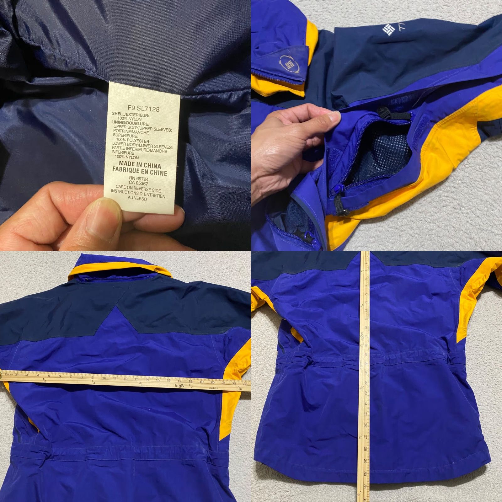 Vintage Columbia Jacket Windbreaker - Womens M Blue Full Zip Omni Tech Pockets Waterproof Casual Travel Workwear 90s Theme Mens? Size M / US 6-8 / IT 42-44 - 8 Thumbnail