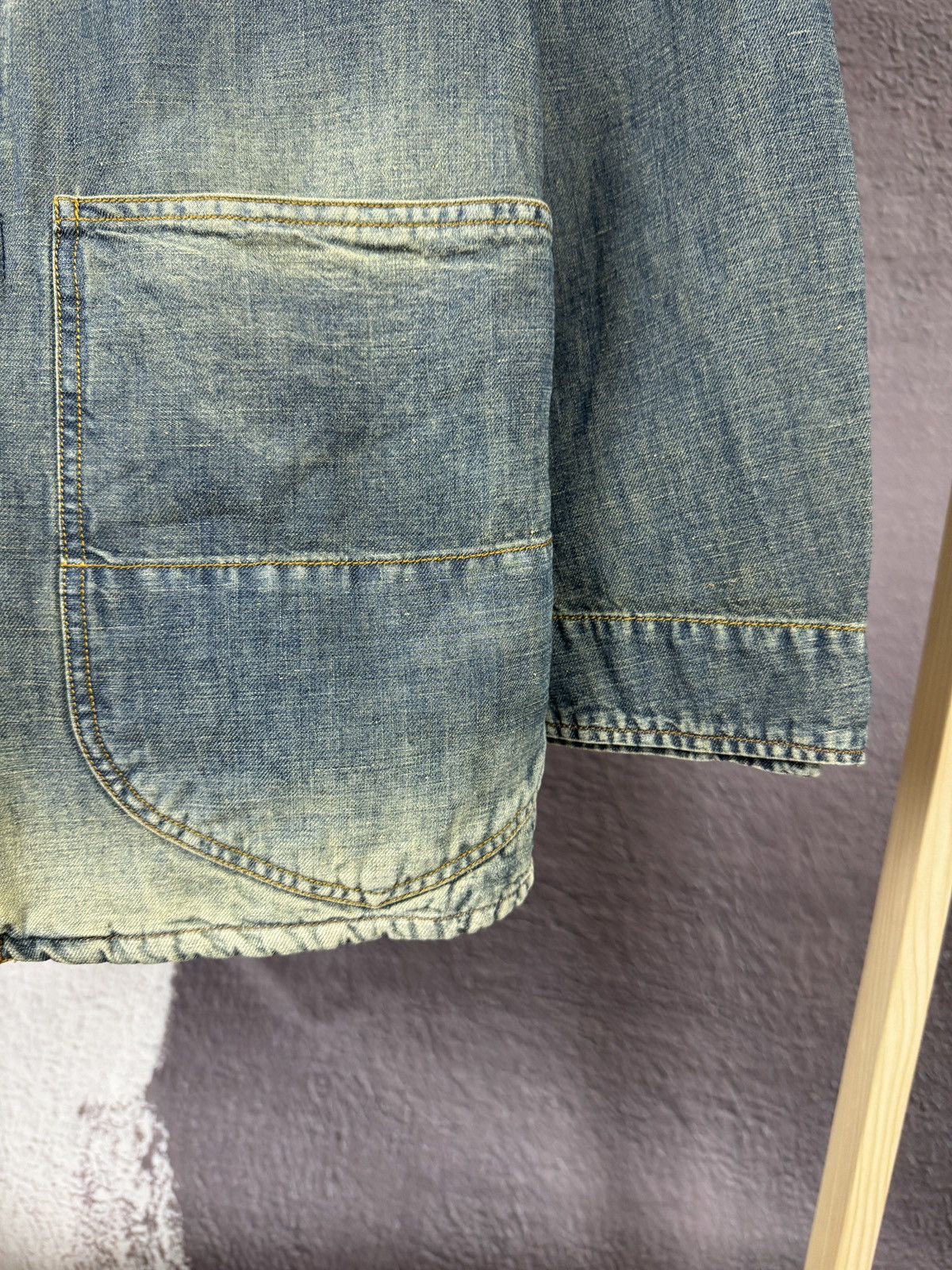 Paul Smith Red Ear by Paul Smith blue faded denim work jacket blazer Size US L / EU 52-54 / 3 - 10 Thumbnail