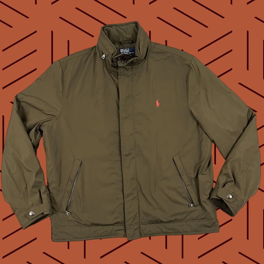 Polo Ralph Lauren VINTAGE Polo Ralph Lauren Jacket Mens L Brown Fleece Lined Hooded Preppy Classic Pony W/ Hood Size US L / EU 52-54 / 3 - 1 Thumbnail