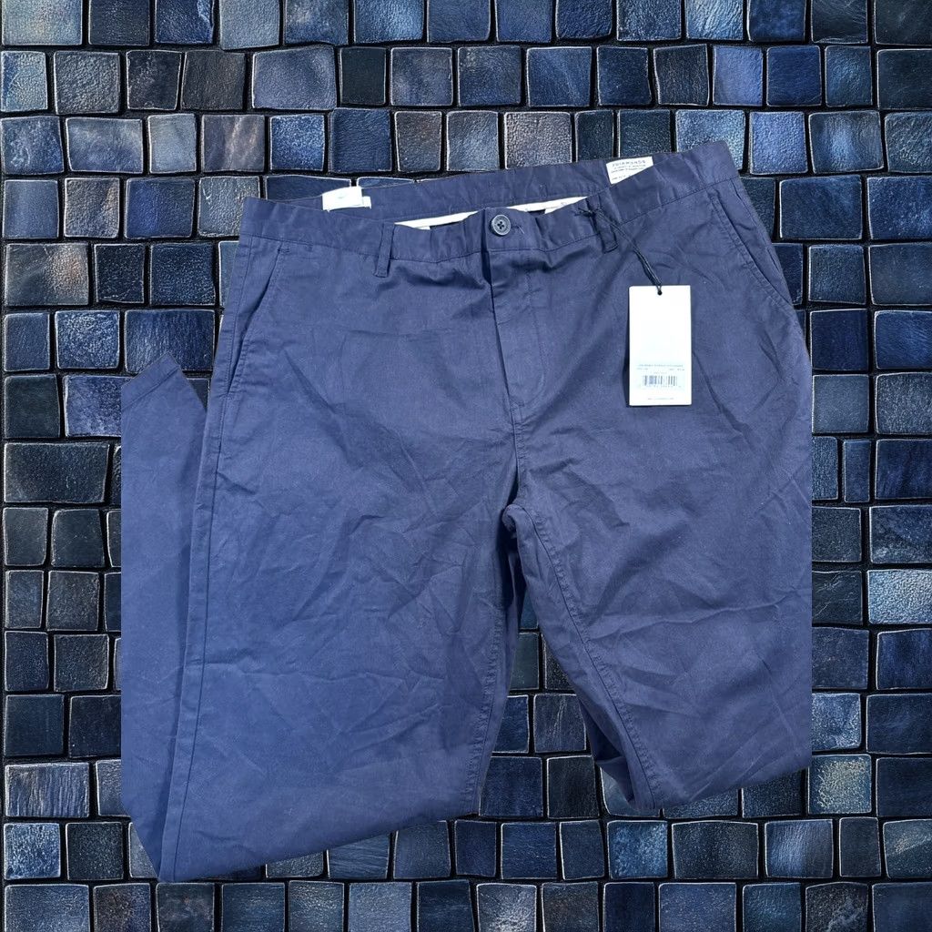 7 Diamonds Pants Mens 38x32 Navy Straight Fit Chino in Black, Men's