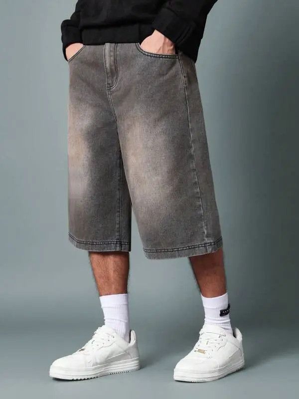 Jean Minami x Airi Washed drip denim shorts jorts RETRO Size US 30 / EU 46 - 2 Thumbnail