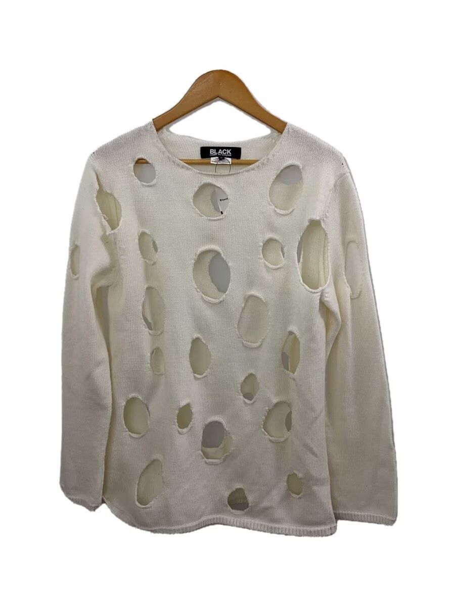 Comme des Garcons × Comme des Garcons Black Open Perforated Knit Sweater Size US L / EU 52-54 / 3 - 1 Thumbnail