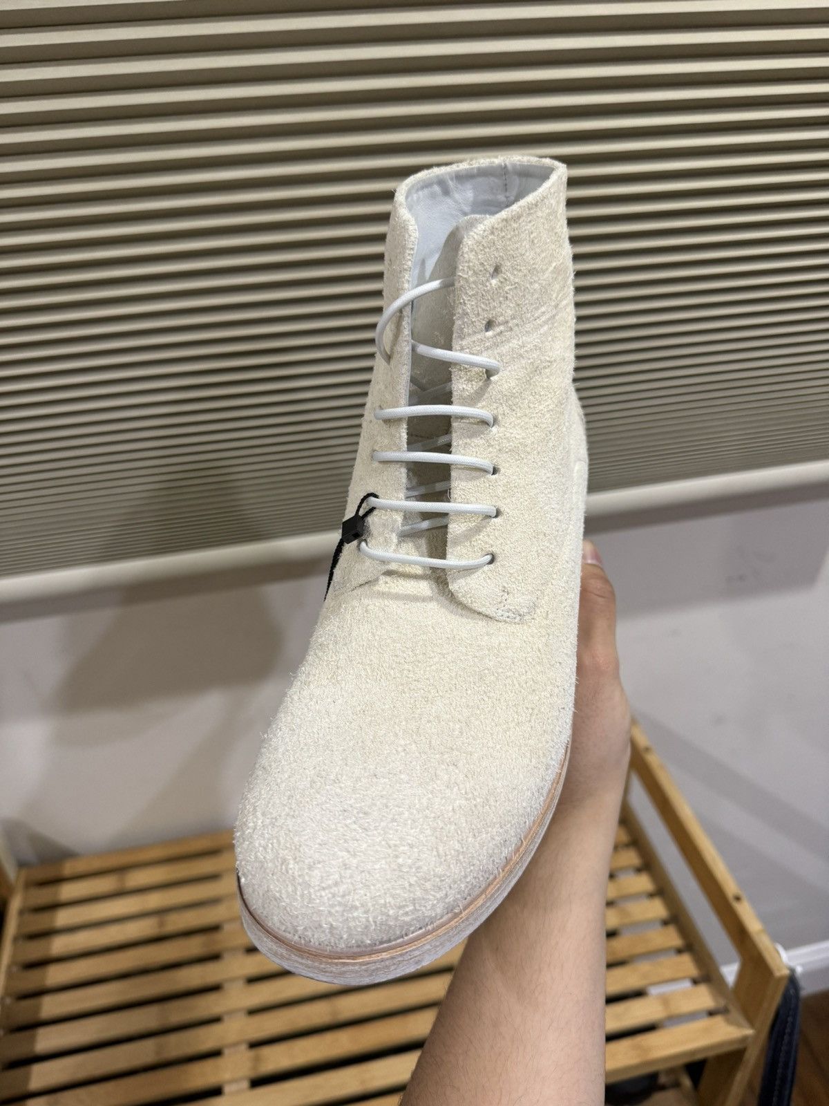 Marsell Marsell Zucca Media Lace-Up Boots Reverse White Leather 38 Size US 5.5 / EU 38 - 19 Thumbnail