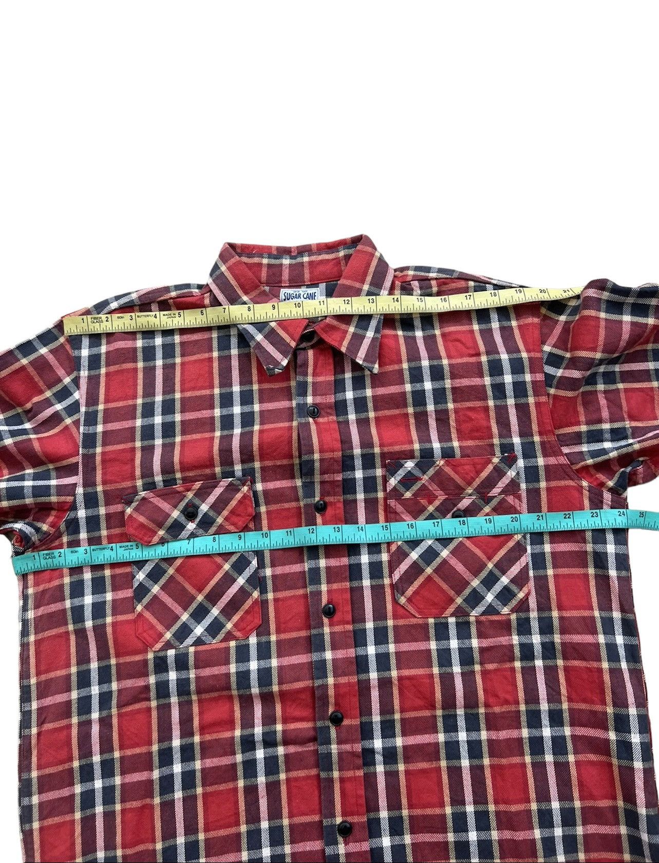Sugar Cane × Toyo Enterprises Vintage Sugar Cane Oversized Flannel Gabardine Work Shirt Size US L / EU 52-54 / 3 - 3 Thumbnail