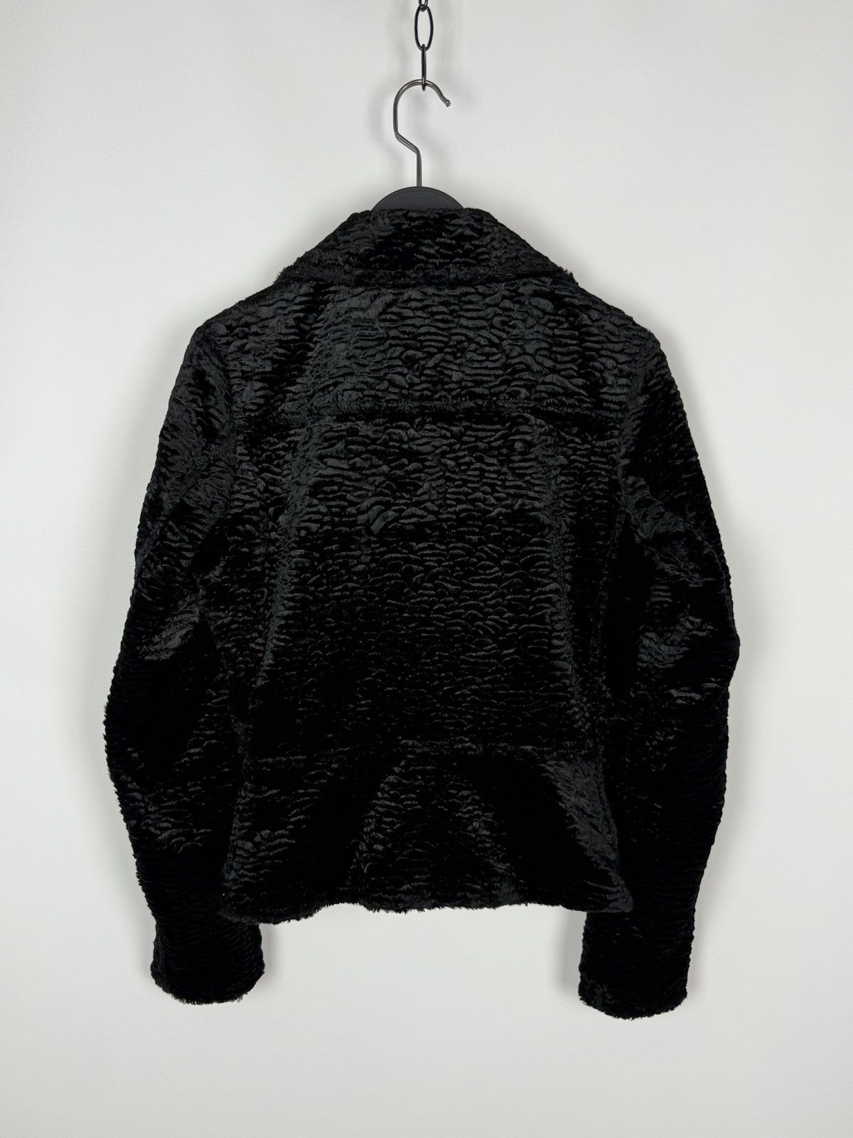 Tripp NYC Y2K Tripp NYC Black Textured Velvet Moto Rider Jacket Gothic Size S / US 4 / IT 40 - 9 Thumbnail