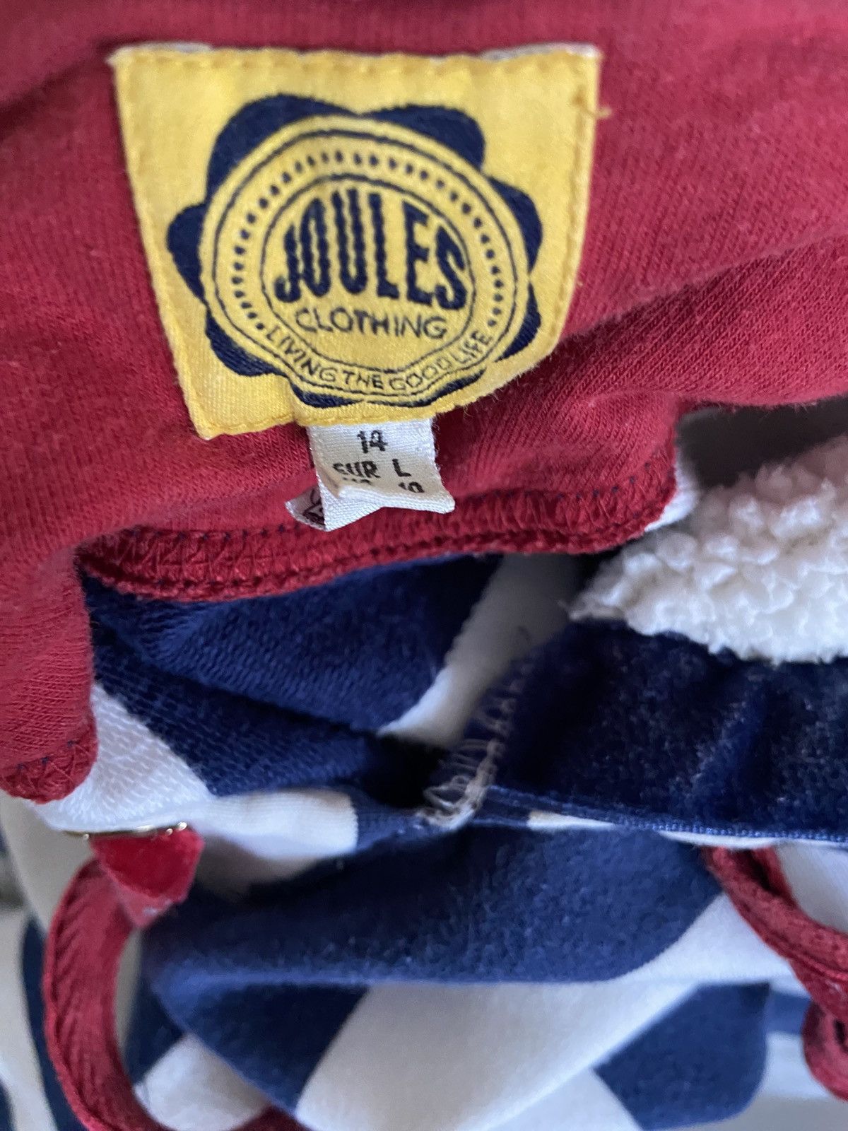 Other Retro Joules striped hoodie size 14 hooded kangaroo pocket Size L / US 10 / IT 46 - 3 Thumbnail