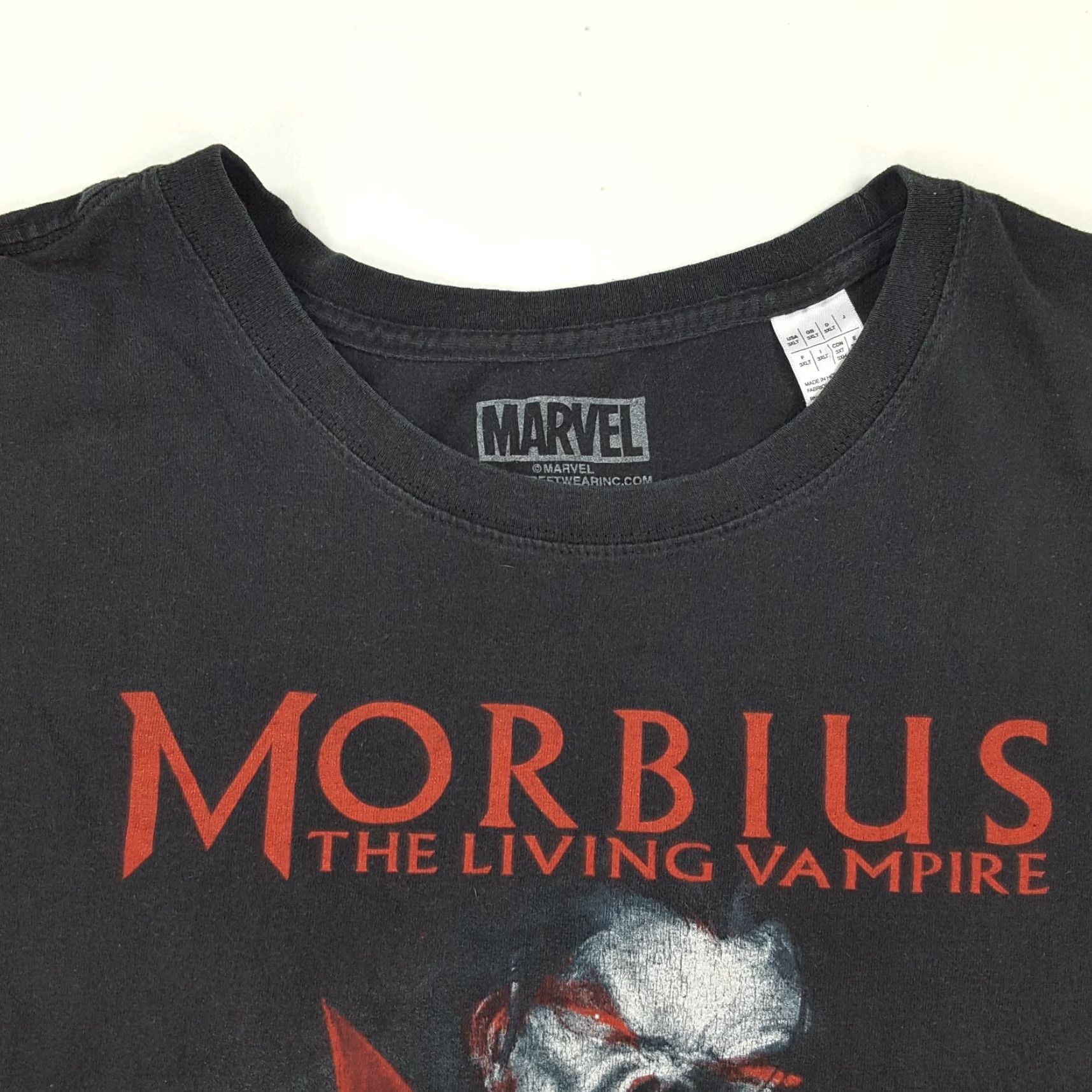 Vintage VINTAGE Morbius Marvel Mens 3XLT T-Shirt Black Short Sleeve Crew Neck Graphic Print 90s Cartoon Movie Retro Vampire Size US XXL / EU 58 / 5 - 5 Thumbnail