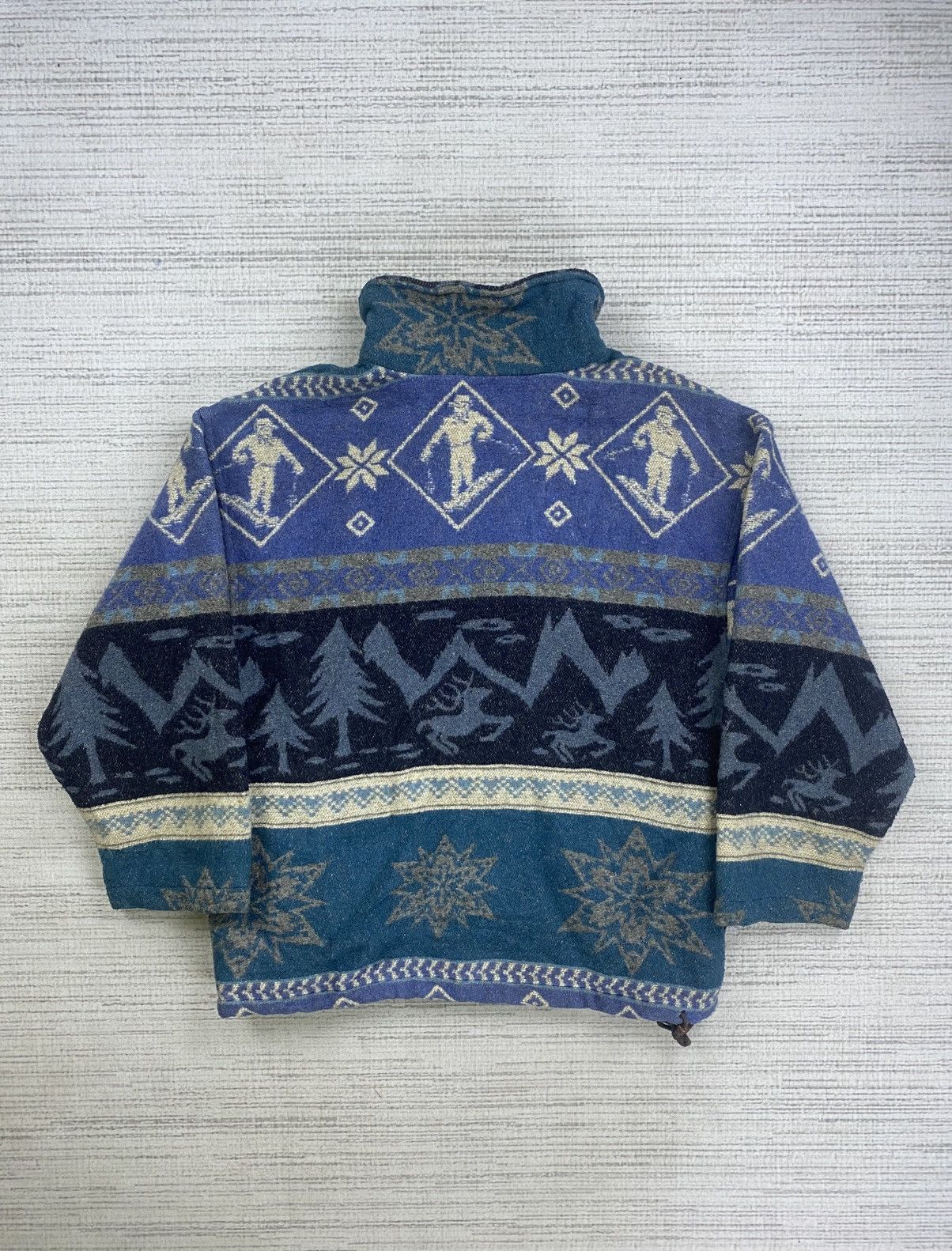 L.L. Bean Vtg 80s L.L.Bean Portugal Multicolour Ski Wool Navajo Jacket Size US M / EU 48-50 / 2 - 2 Thumbnail