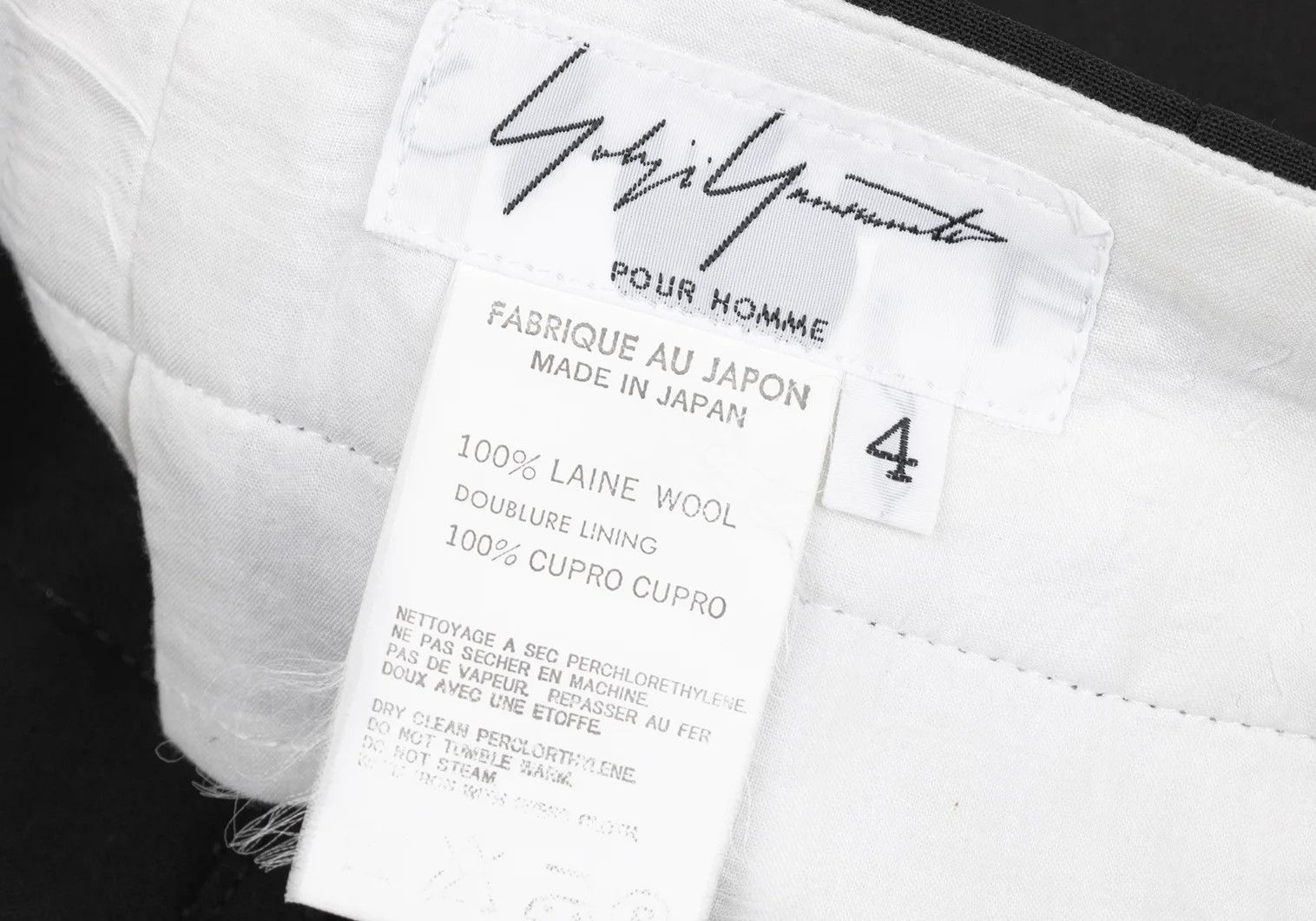Yohji Yamamoto Yohji Yamamoto Wool Two-Tuck Pants Black 4 Size US 34 / EU 50 - 10 Thumbnail