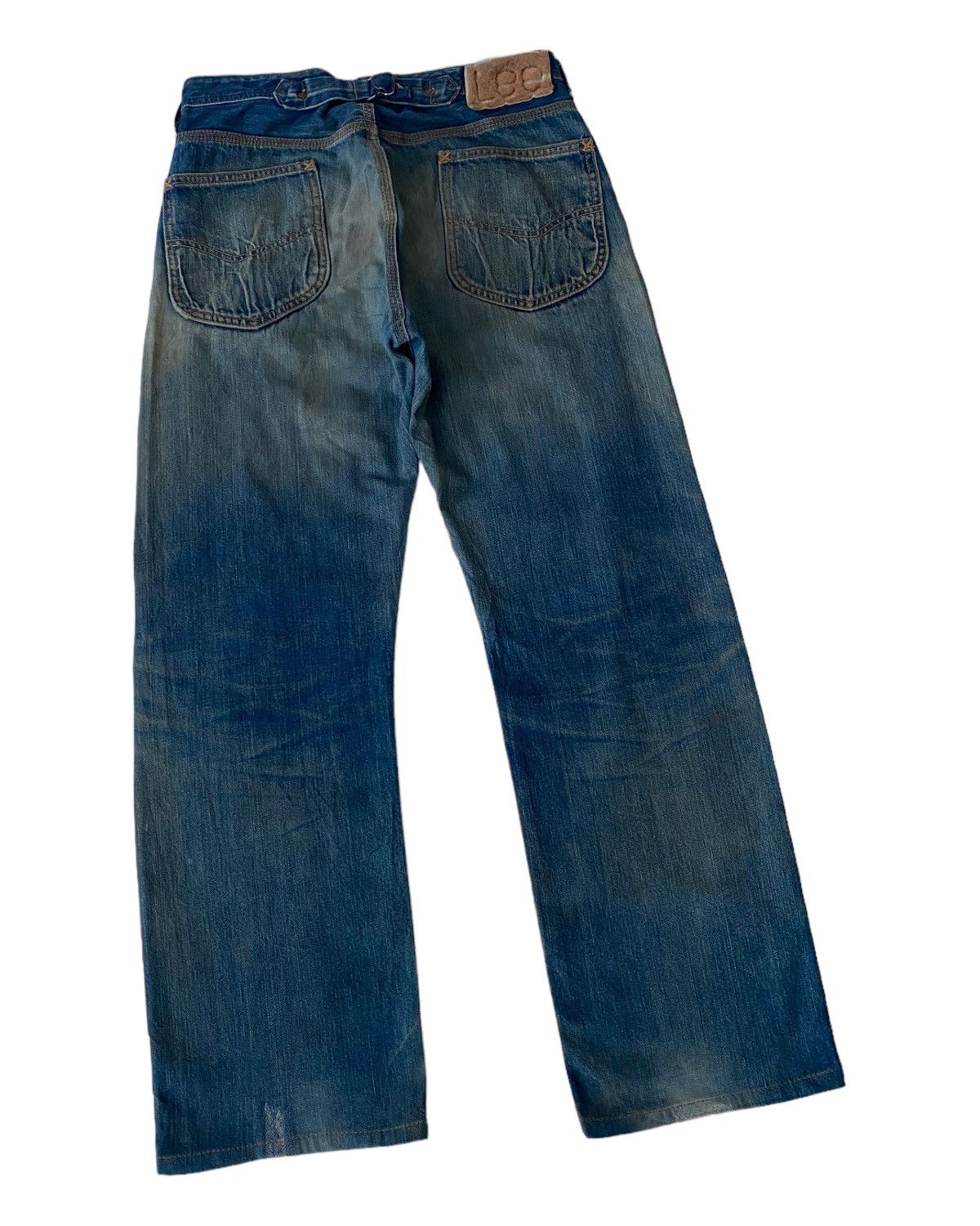 Lee VINTAGE LEE x UNION MADE SELVEDGE DISTRESS DENIM BUCKLE BACK Size US 30 / EU 46 - 7 Thumbnail