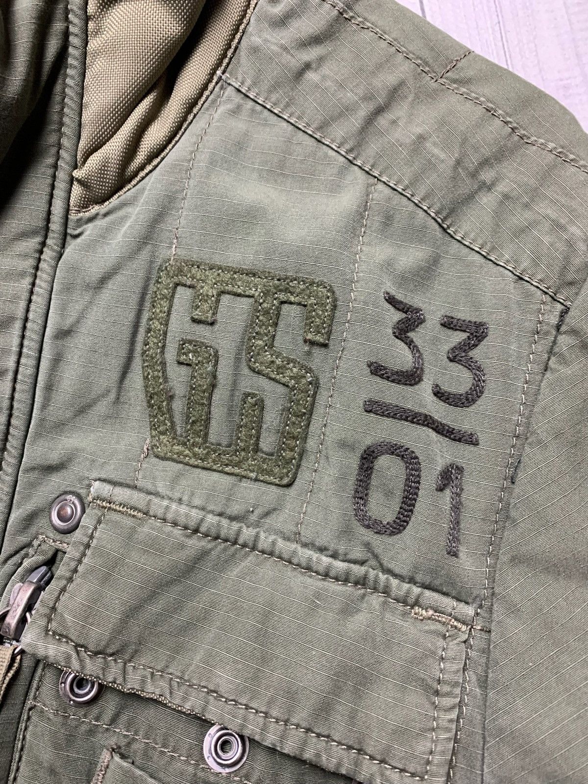 G-Star × Vintage Vintage Raw G Star denim jacket pocket rare S/M avant-garde Size US S / EU 44-46 / 1 - 6 Thumbnail