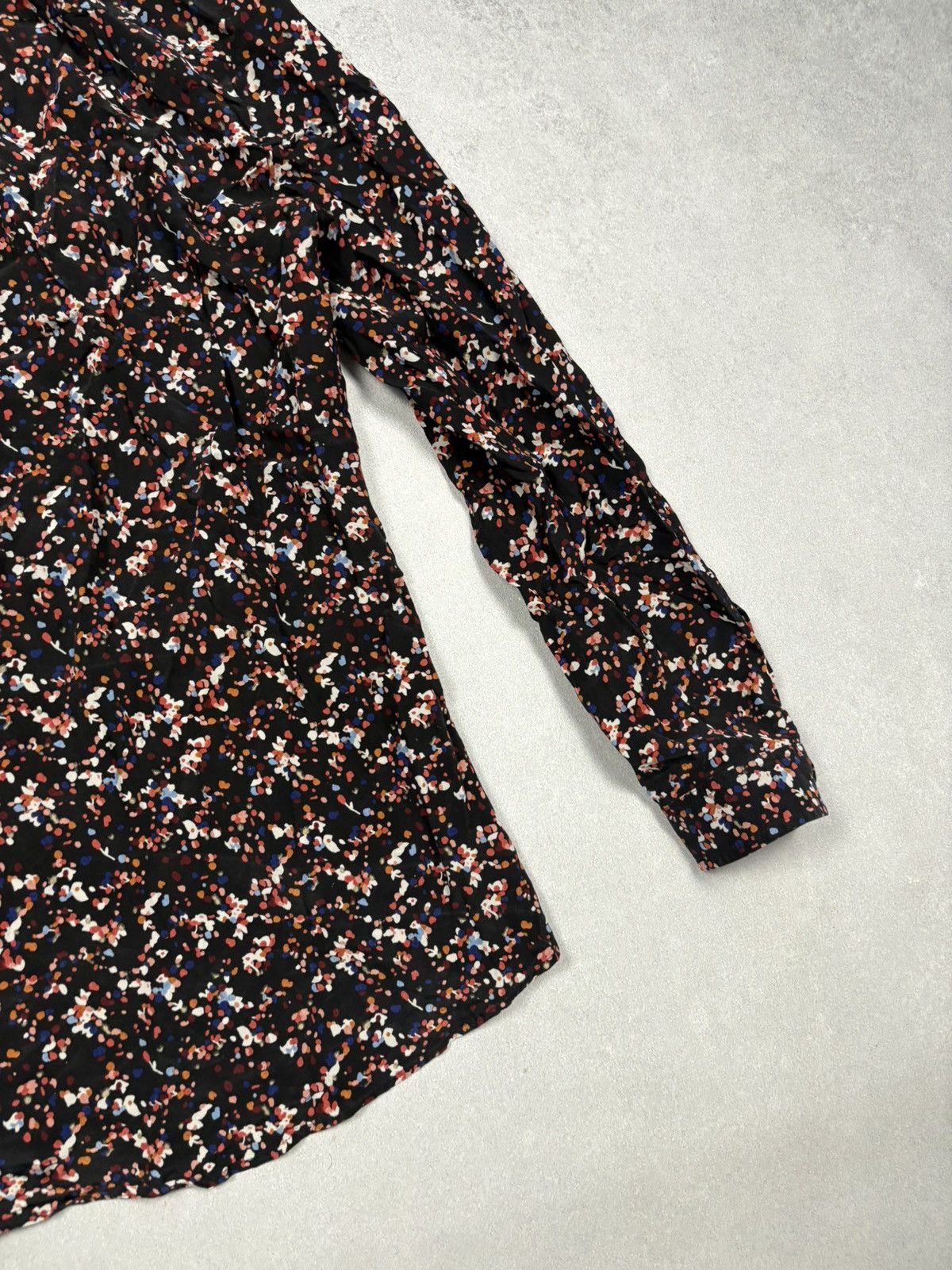 Sezane Sézane Silk Button Up Pocket Shirt Size 36 Black Multicolor Size XS / US 0-2 / IT 36-38 - 16 Thumbnail